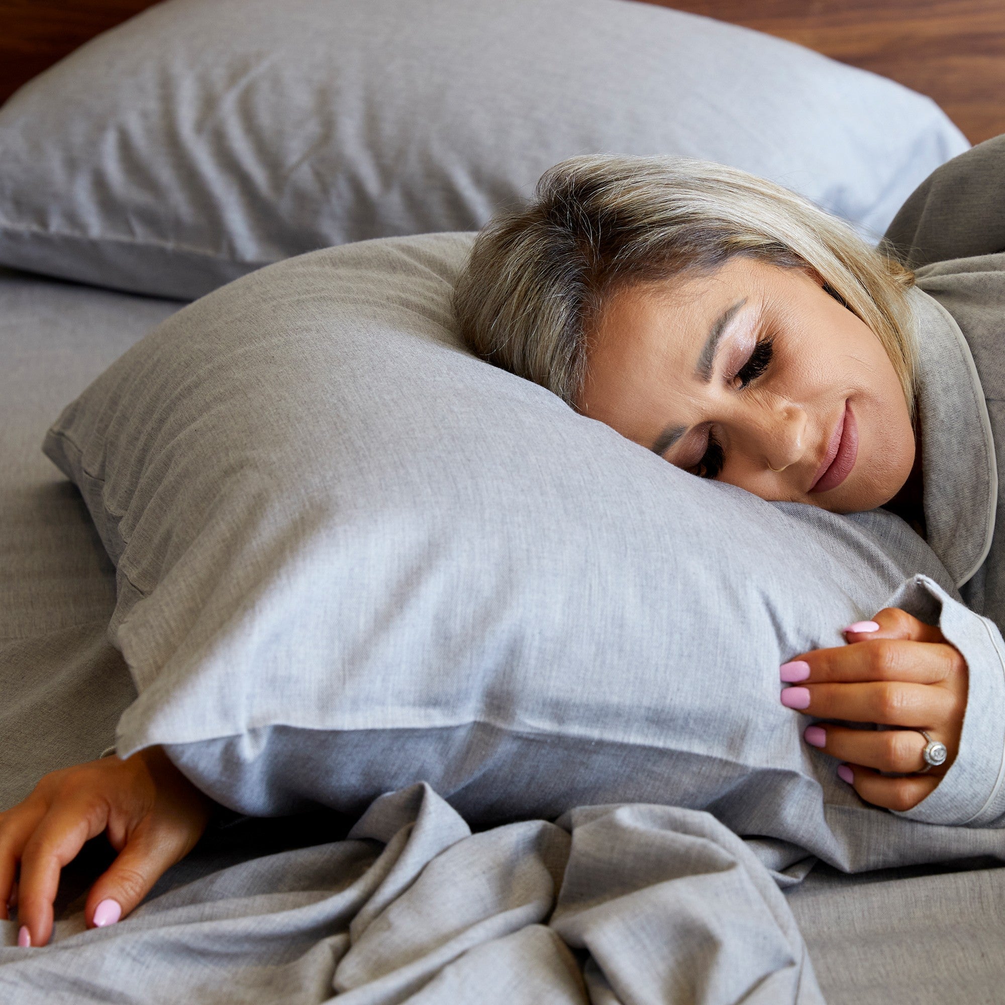 Bamboo Cotton Bed Sheets - Silver