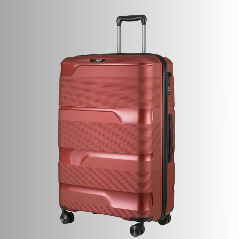 28-inch Red Hardcase Roller Luggage with 360° Wheels & TSA Lock