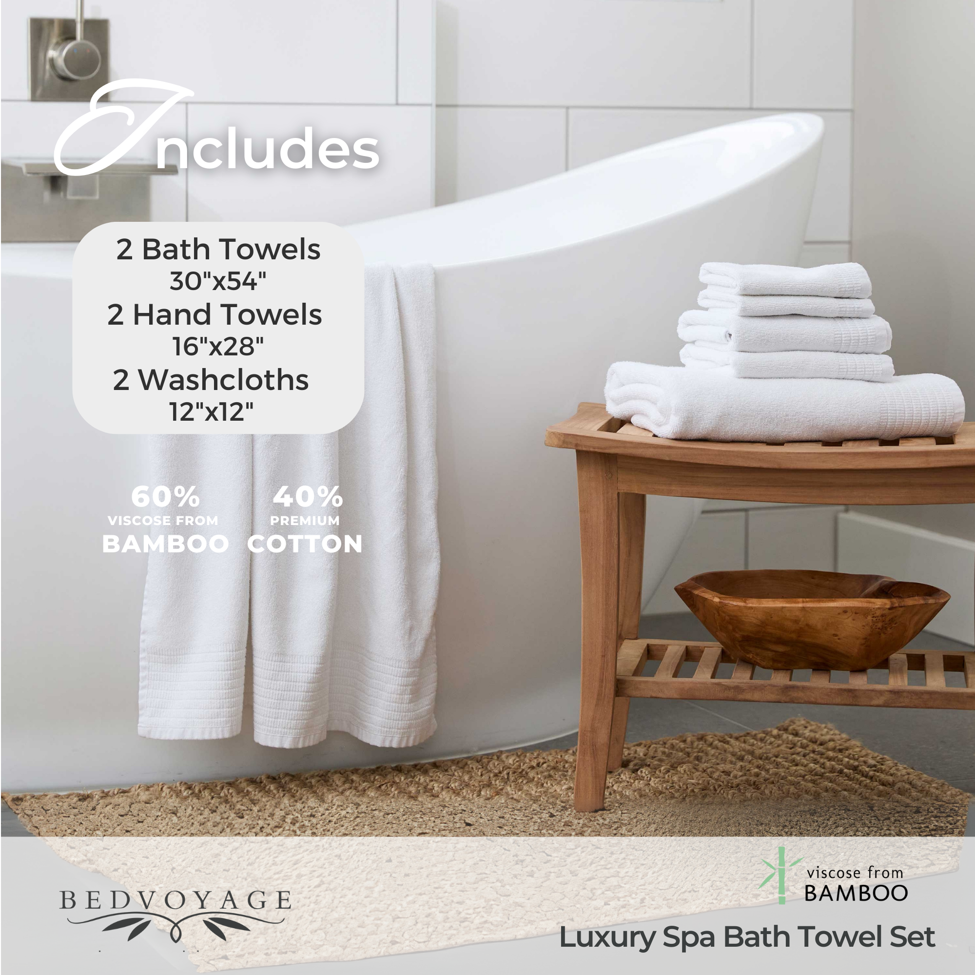 Bamboo Spa Bath Towel – Cloud