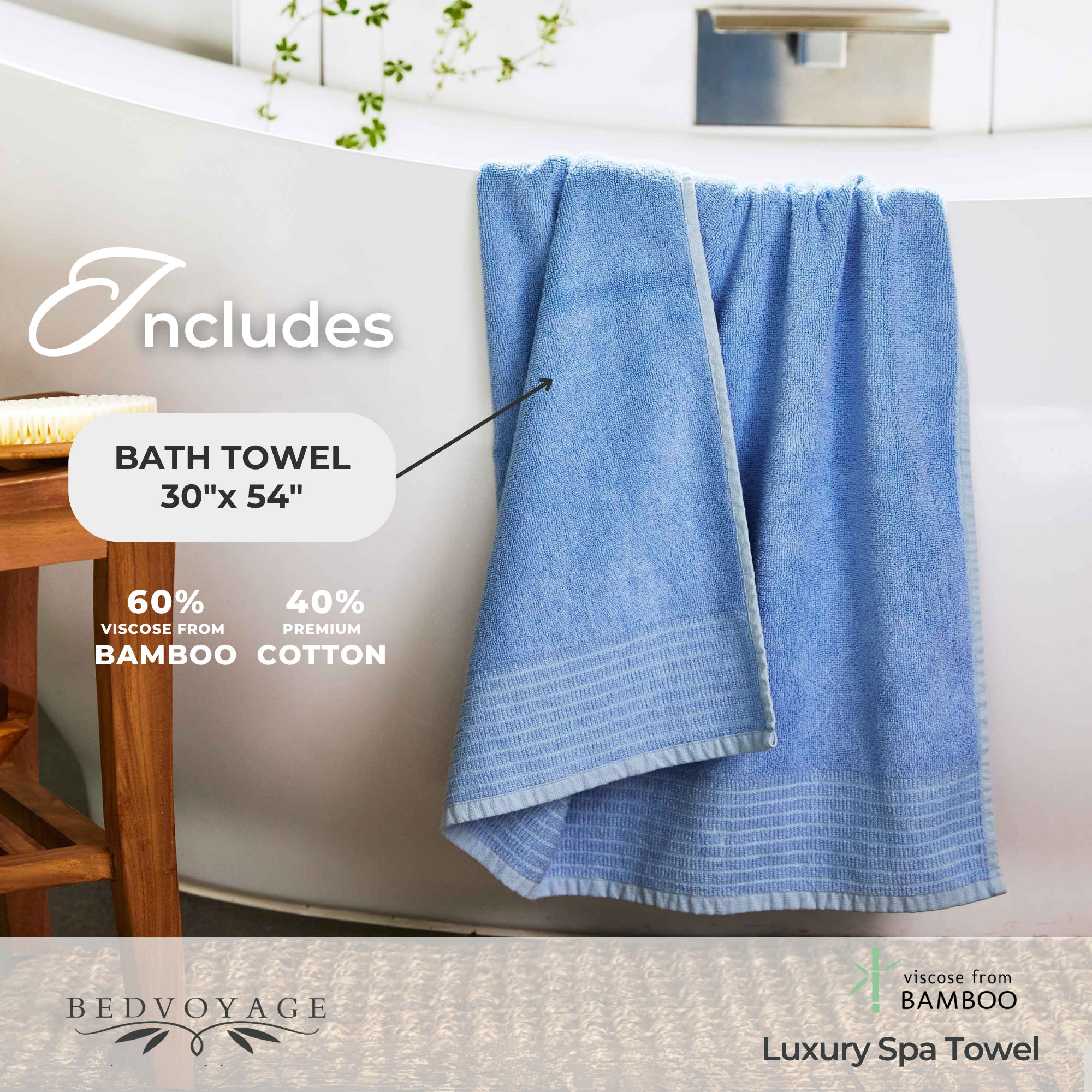 Bamboo Spa Bath Towel – Ocean