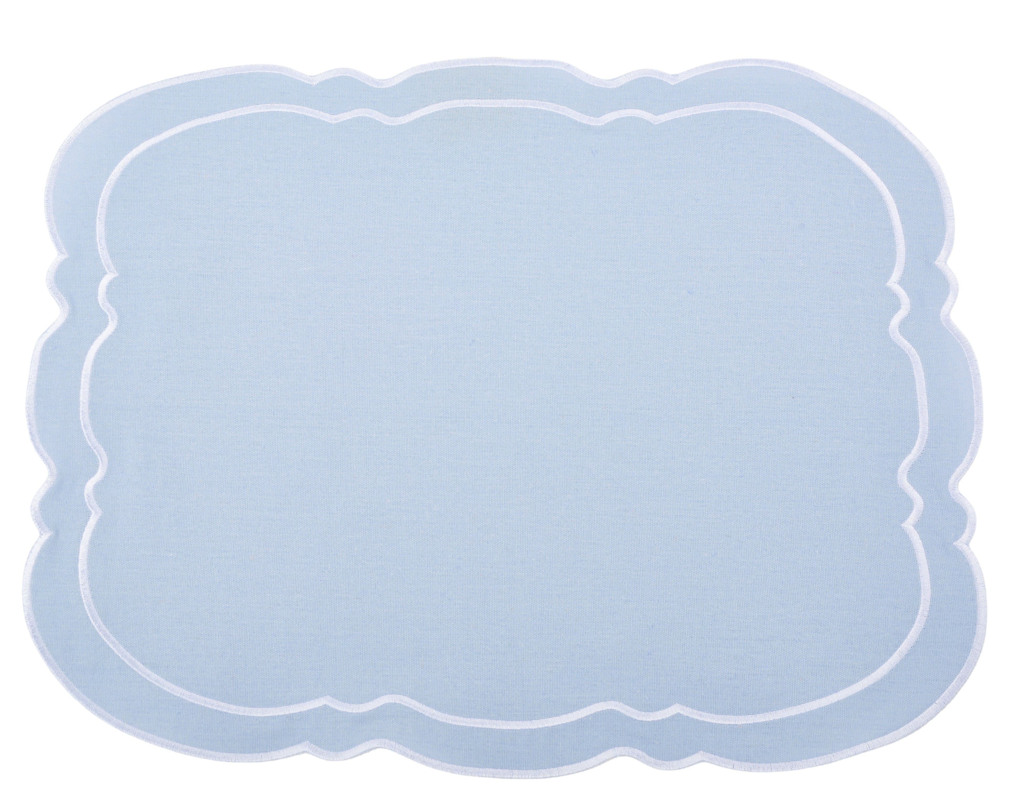 Charleston Pale Blue & White Placemat & Napkin