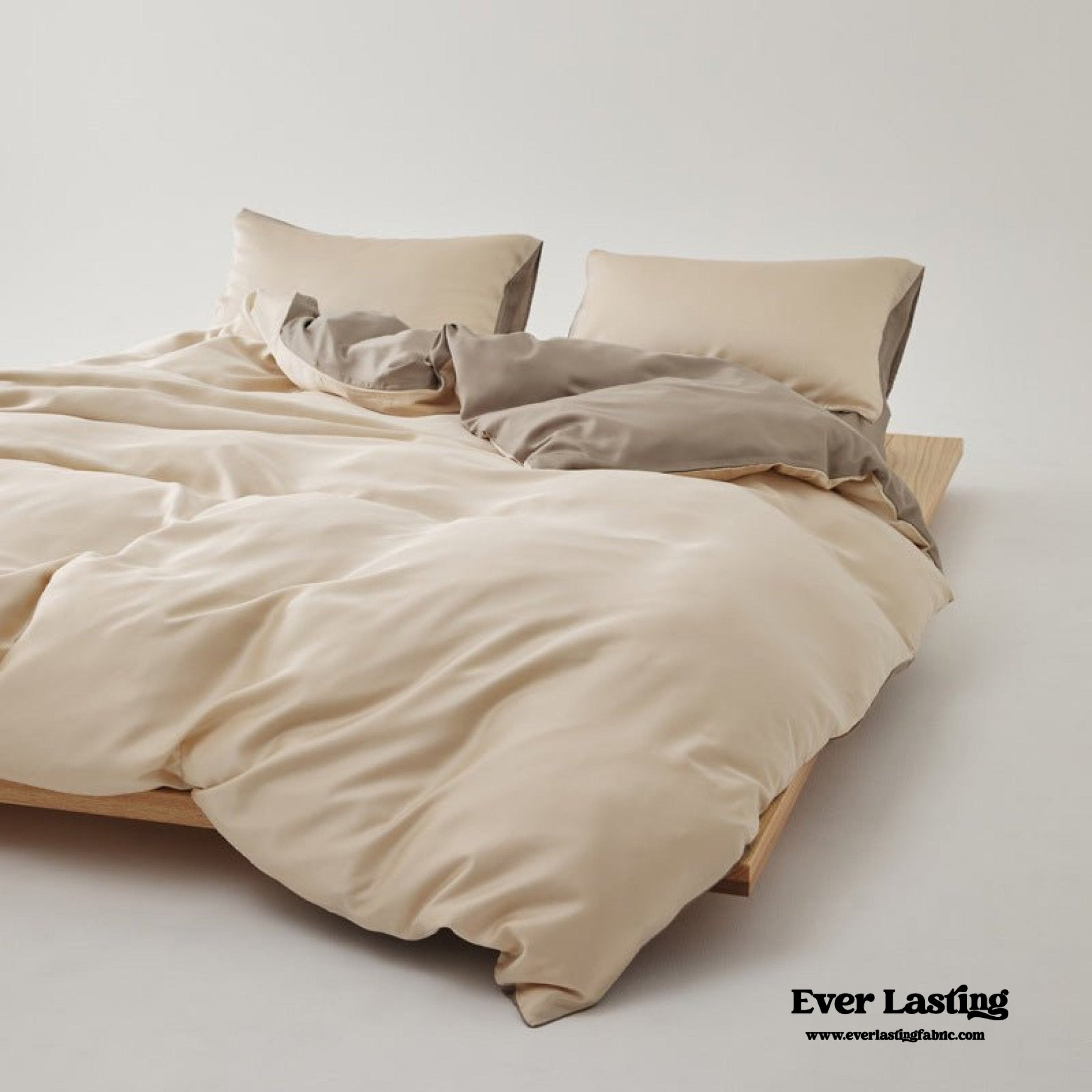 Adeline Pastel Silky Cooling TENCEL™ Bedding Set / Coffee