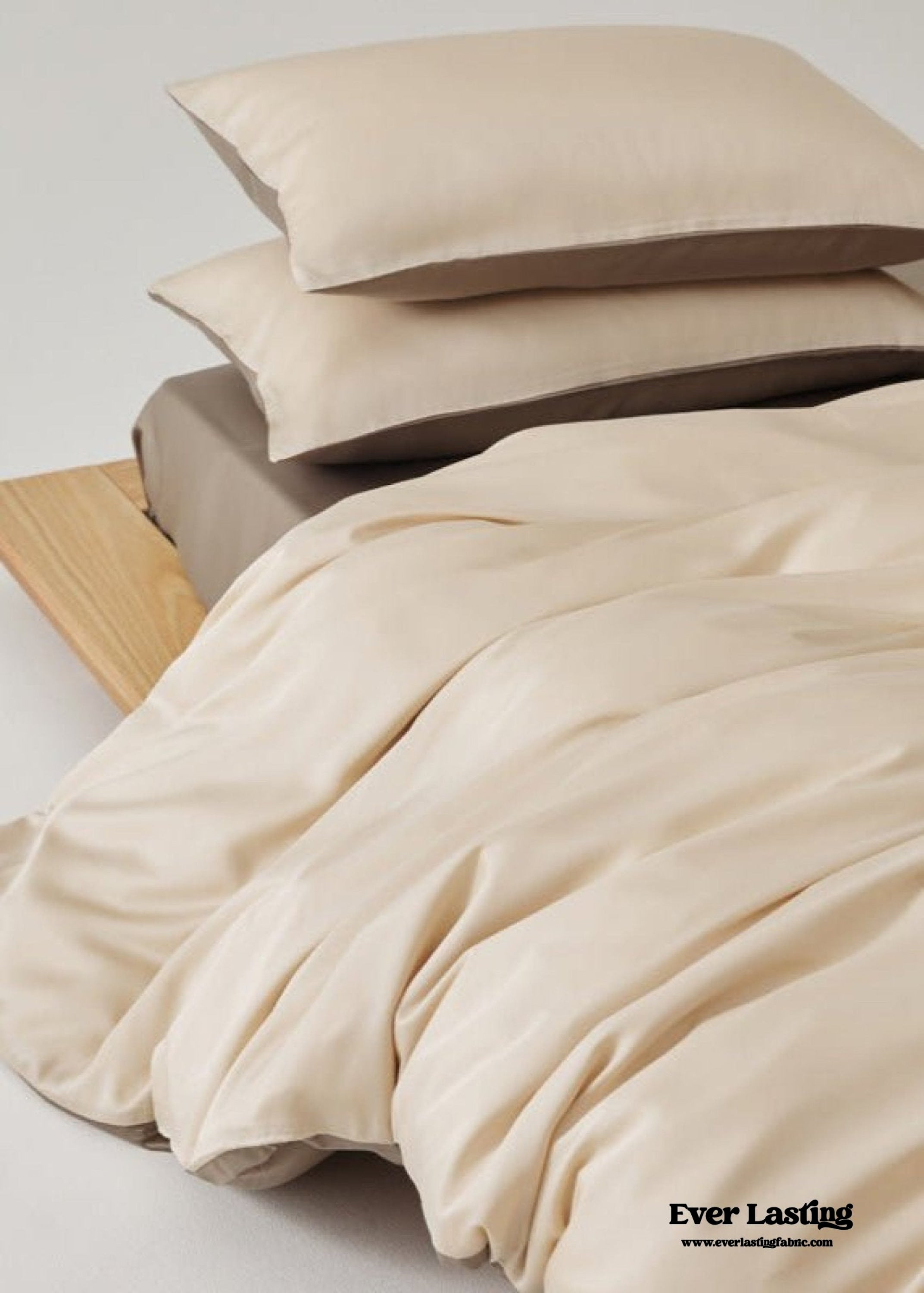Adeline Pastel Silky Cooling TENCEL™ Bedding Set / Coffee