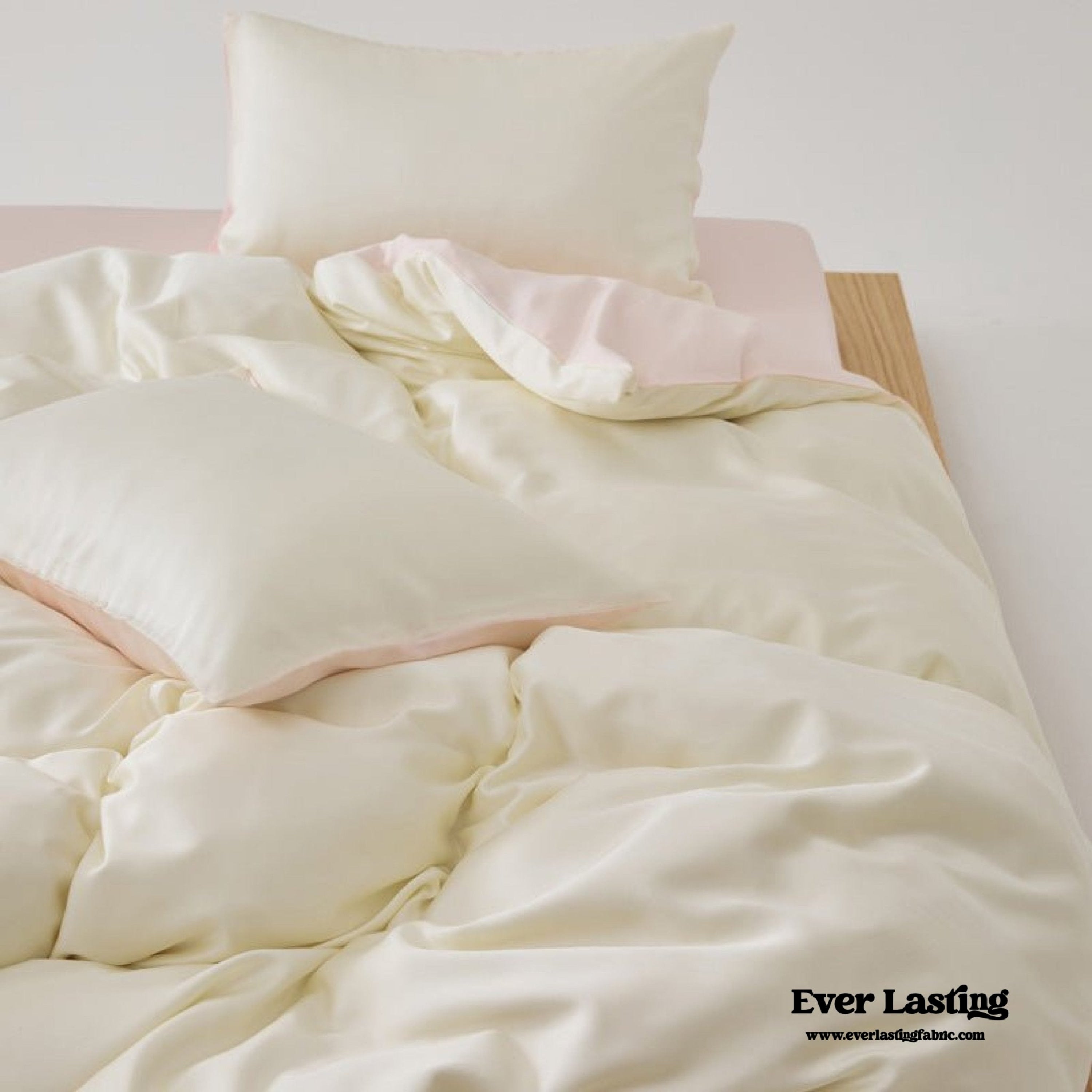 Adeline Pastel Silky Cooling TENCEL™ Bedding Set / Cream