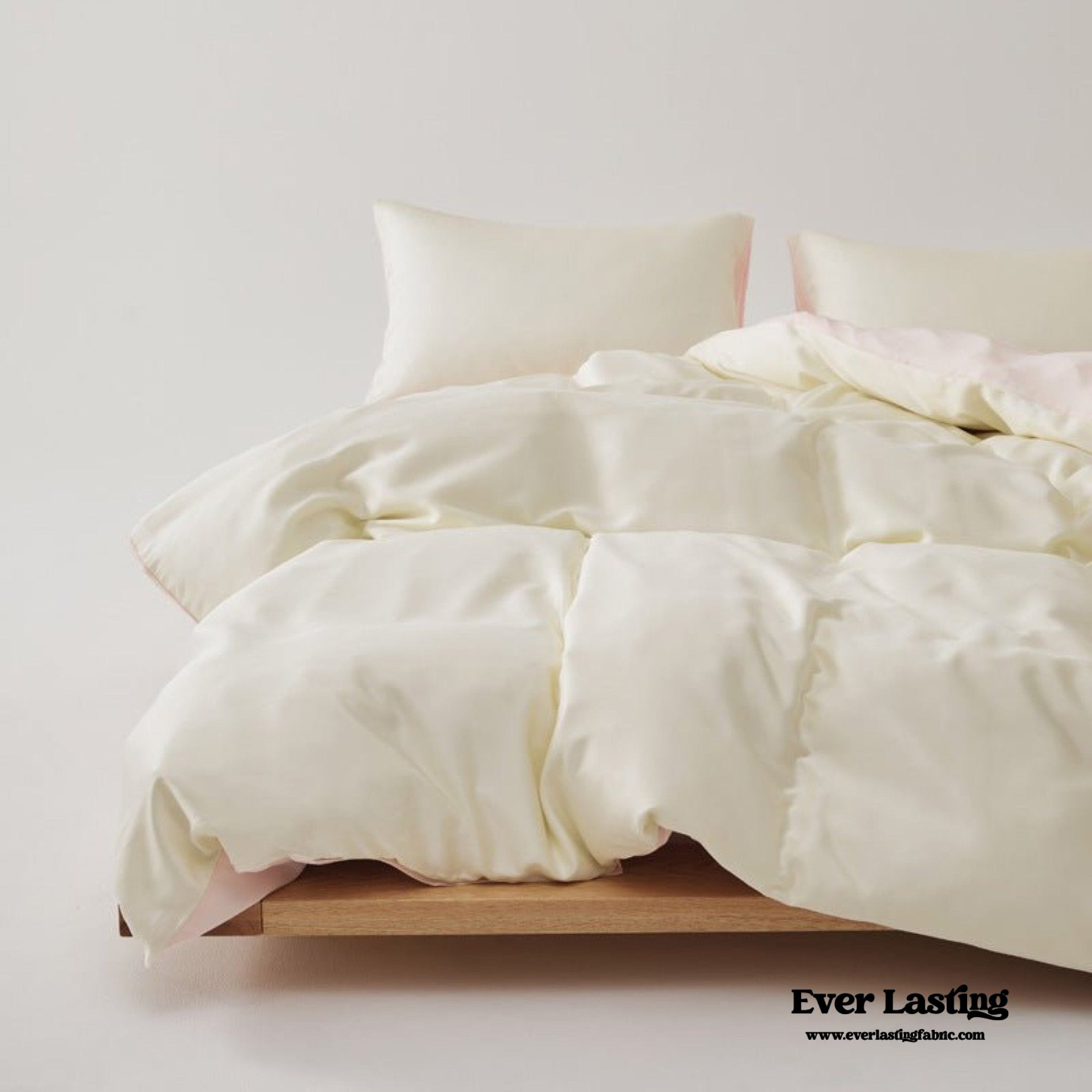 Adeline Pastel Silky Cooling TENCEL™ Bedding Set / Cream