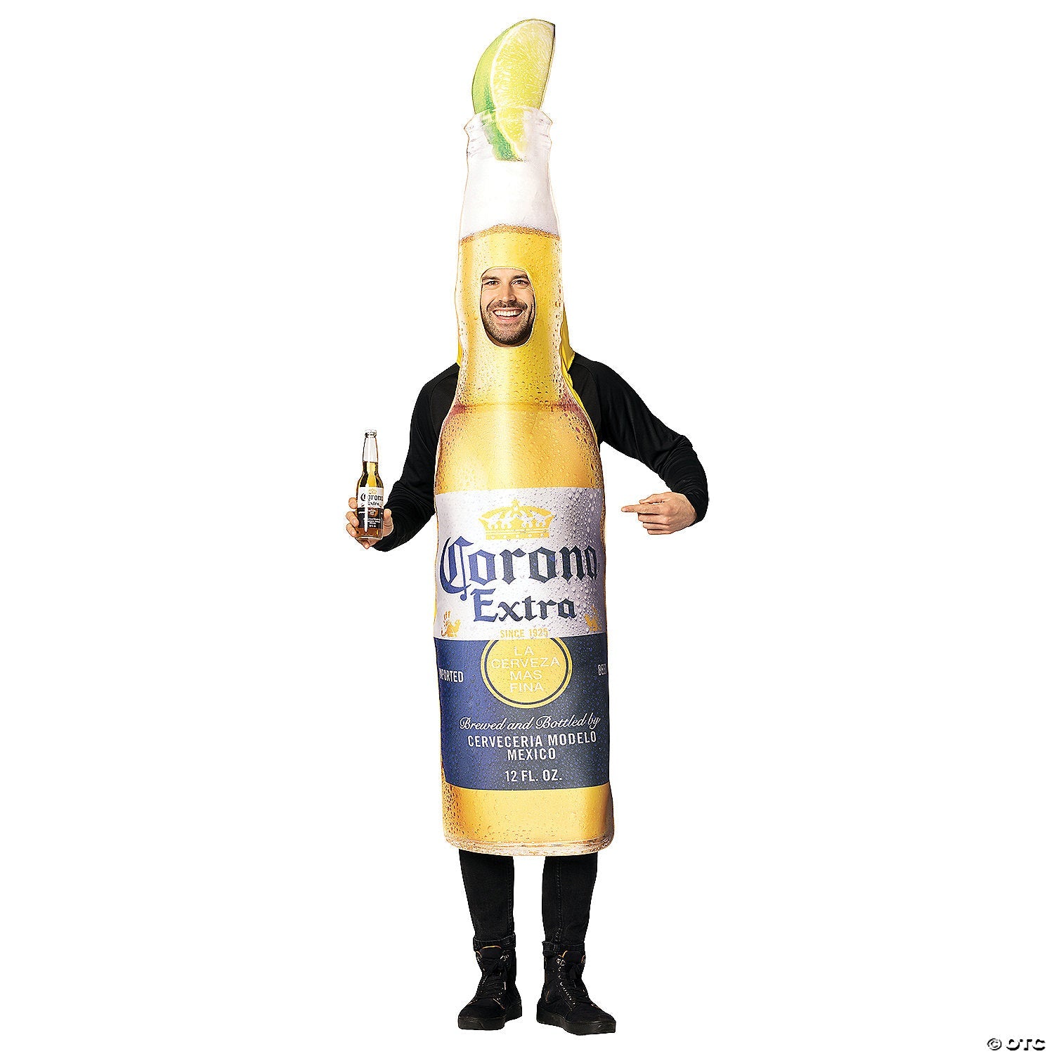Adult Corona Extra Bottle with Lime Costume