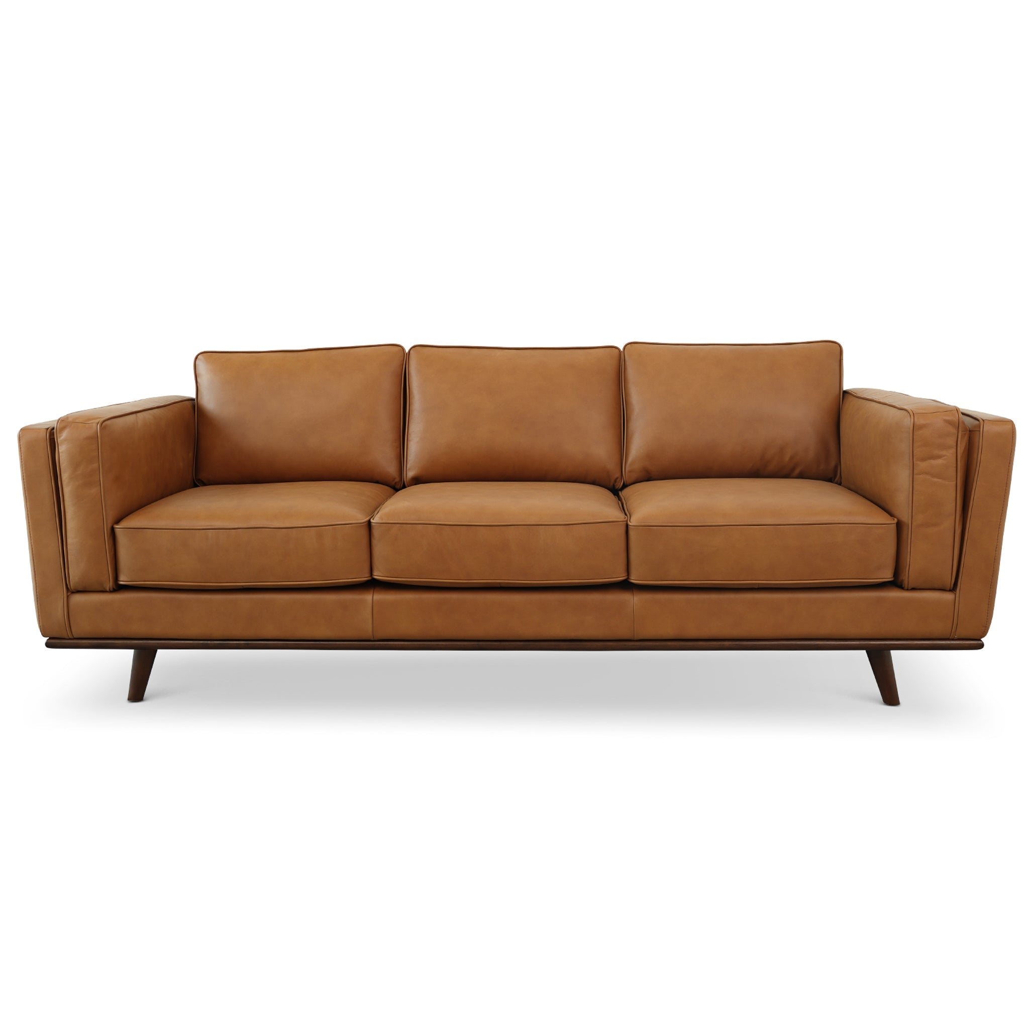 Chase Mid Century Modern Genuine Leather Sofa – Designer Sofa – Curate