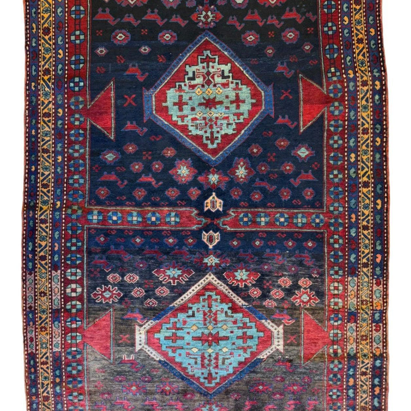 Antique 19th Century Handwoven Kazak Tribal Rug 5’ x 8’