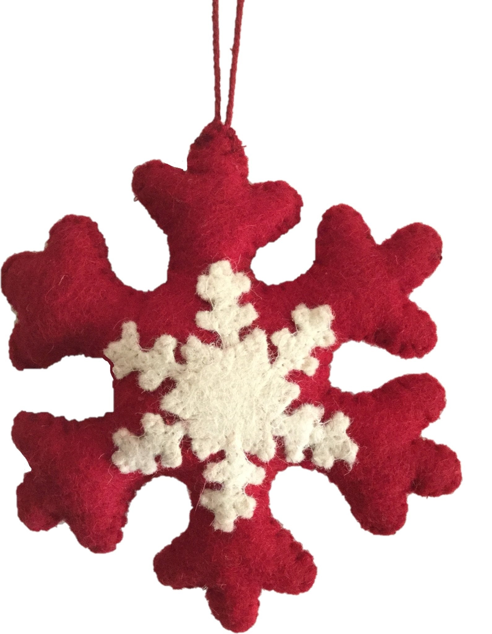 Appliqued Snowflake Christmas Ornament Arcadia Home
