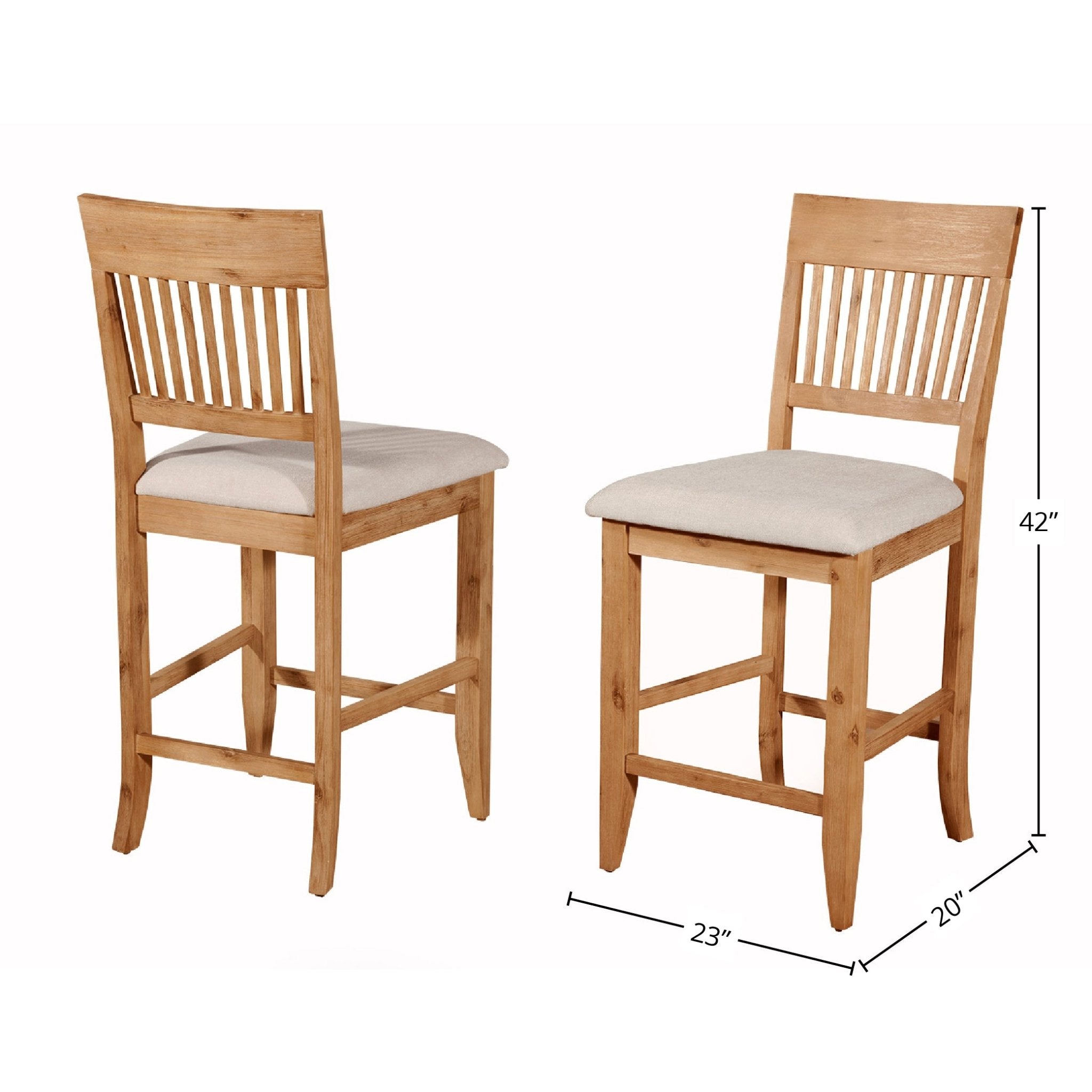 Aspen Pub Chairs, Antique Natural (Set of 2)