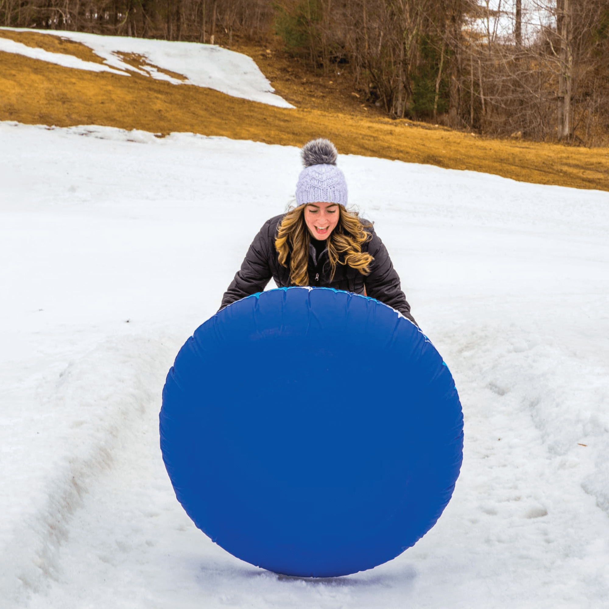 WOW Watersports Surge Tarpaulin-Bottom Snow Tube with Tow Leash
