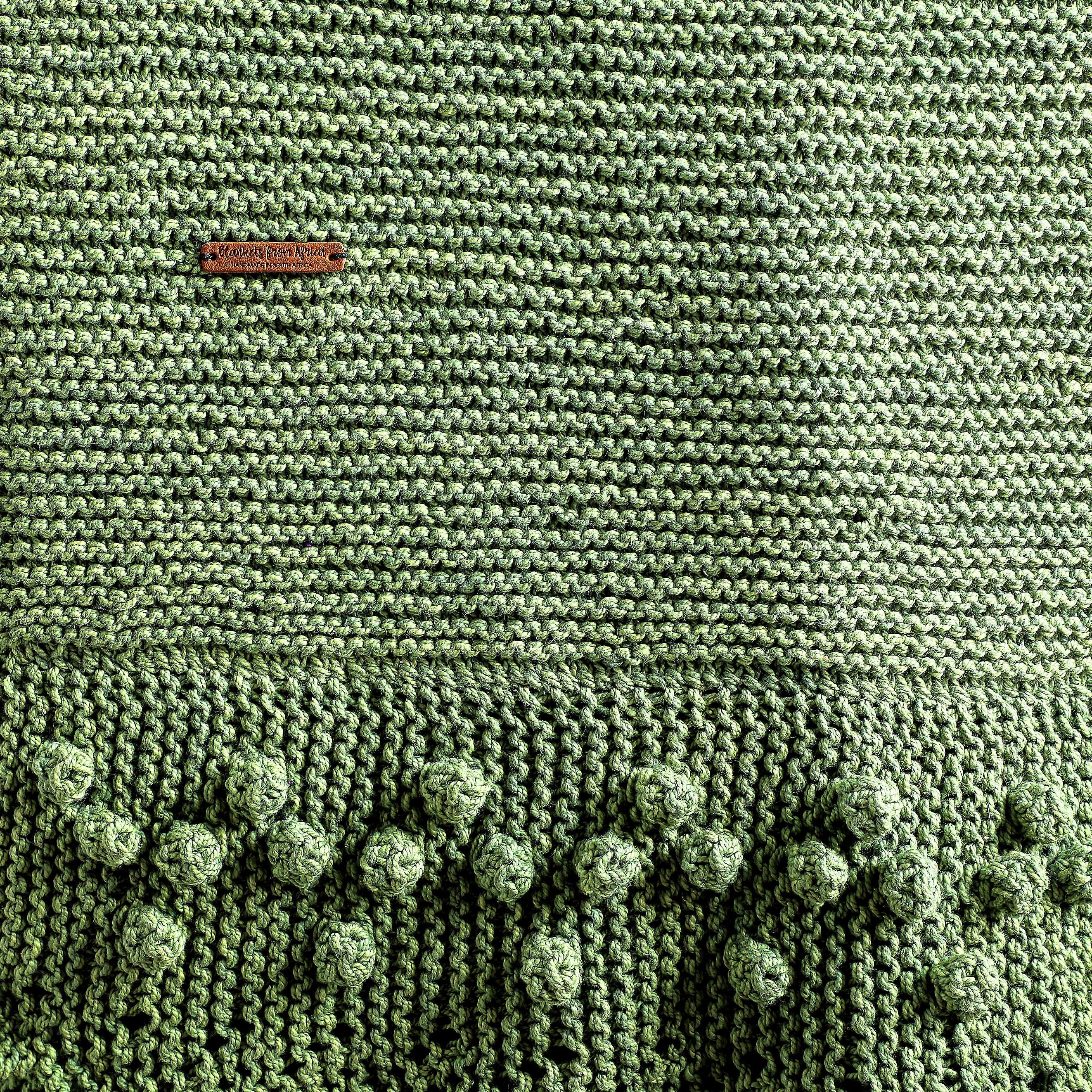 Bobble Lace Edged Eco-Cotton Throw