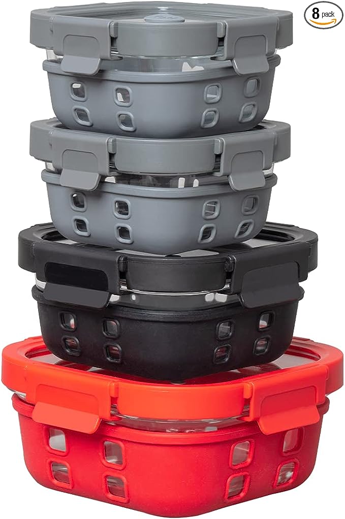 Glass Containers + Lids Set