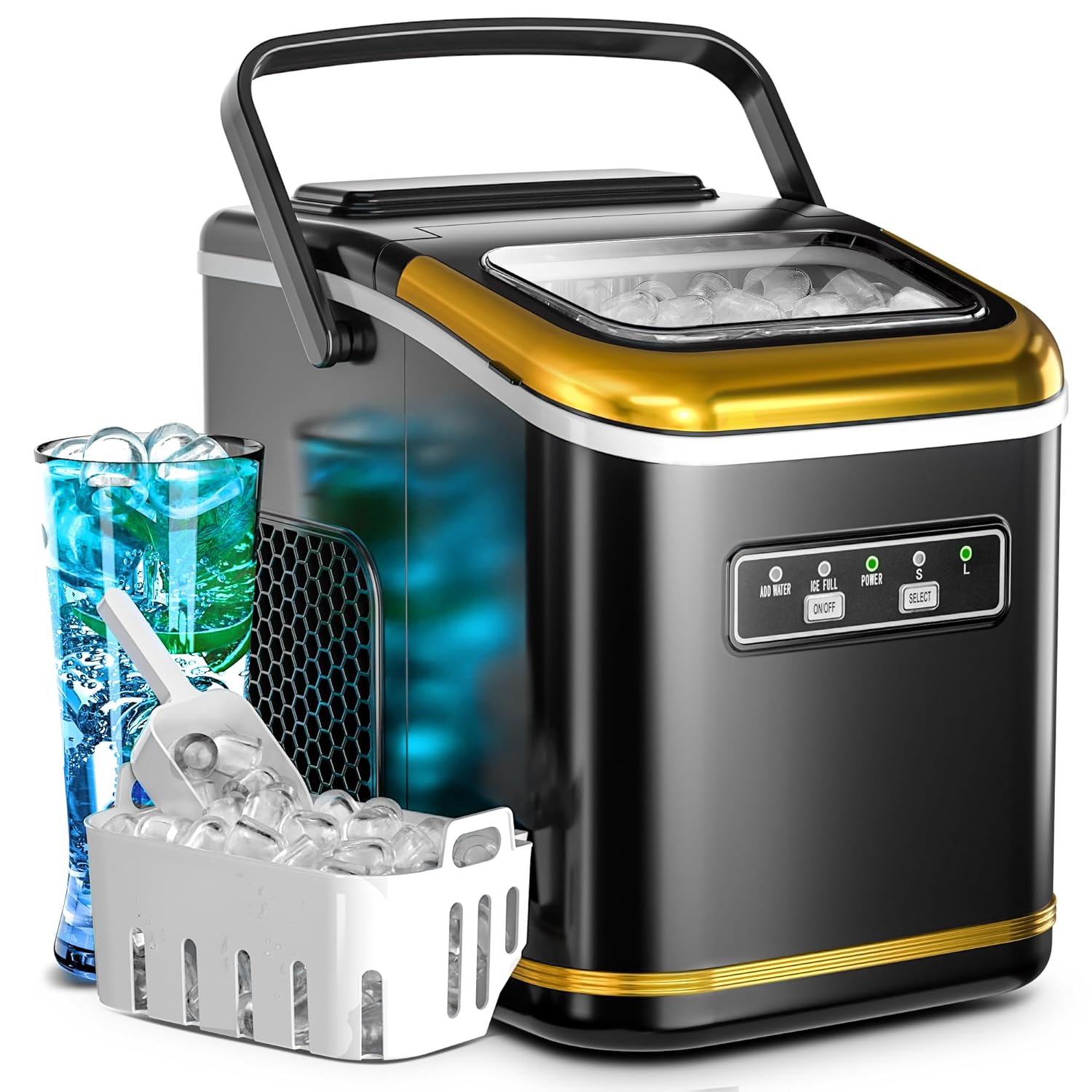 Countertop Ice Maker 9 Bullet Ice Cubes in 6 Mins, Z5812K