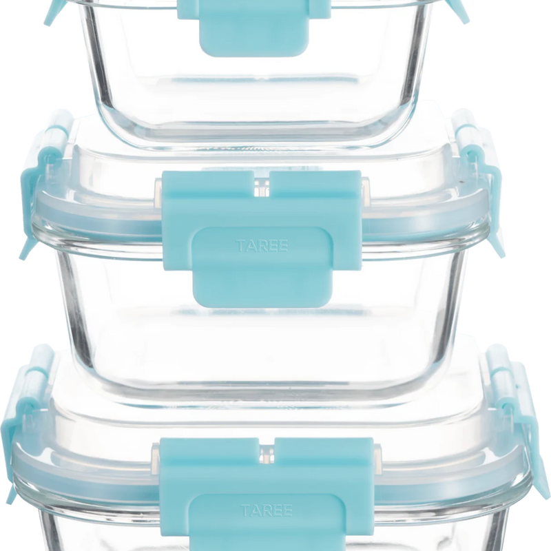 High Top Lid Square Containers