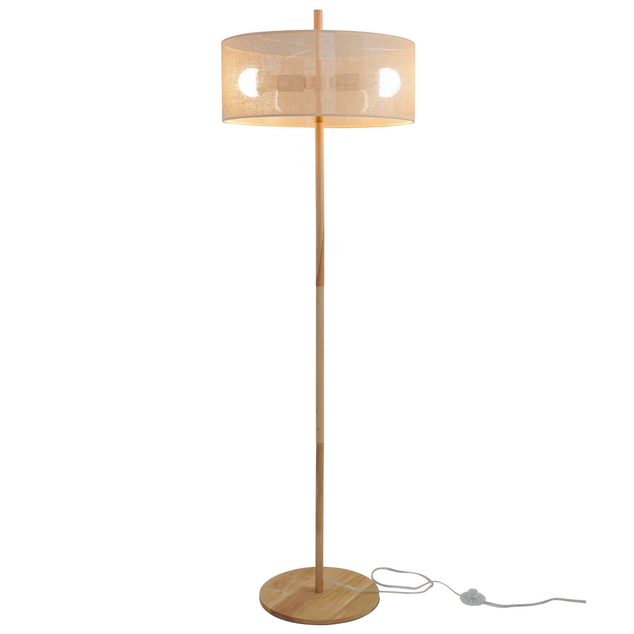 Lirian Floor Lamp - Oak and Natural – Luxury Lighting – Curated by SHO