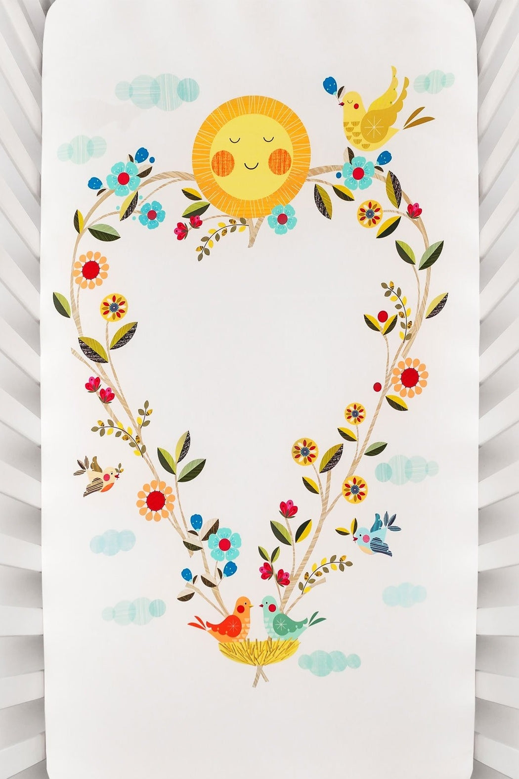 Love Blooms Standard Size Crib Sheet