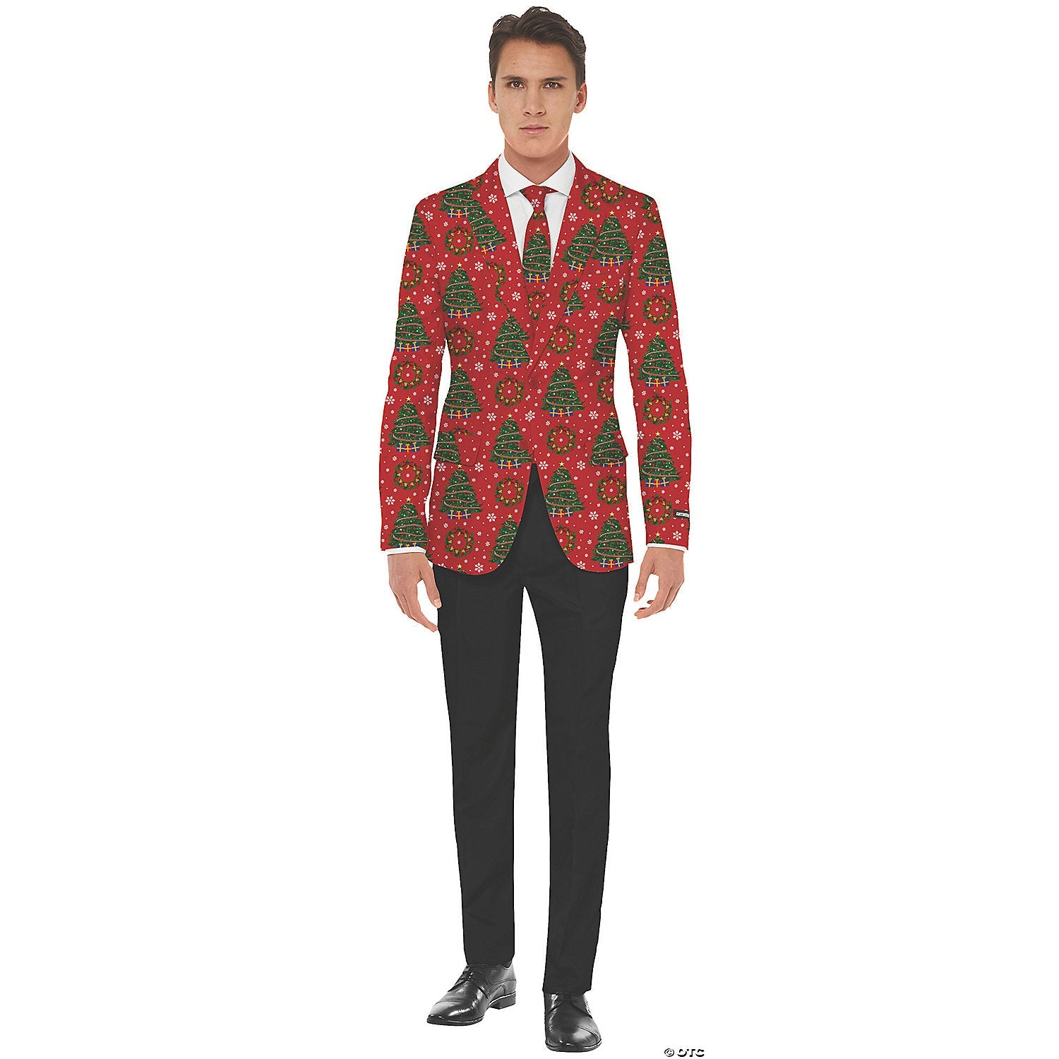 Men's Christmas Trees Jacket & Tie Set - Medium