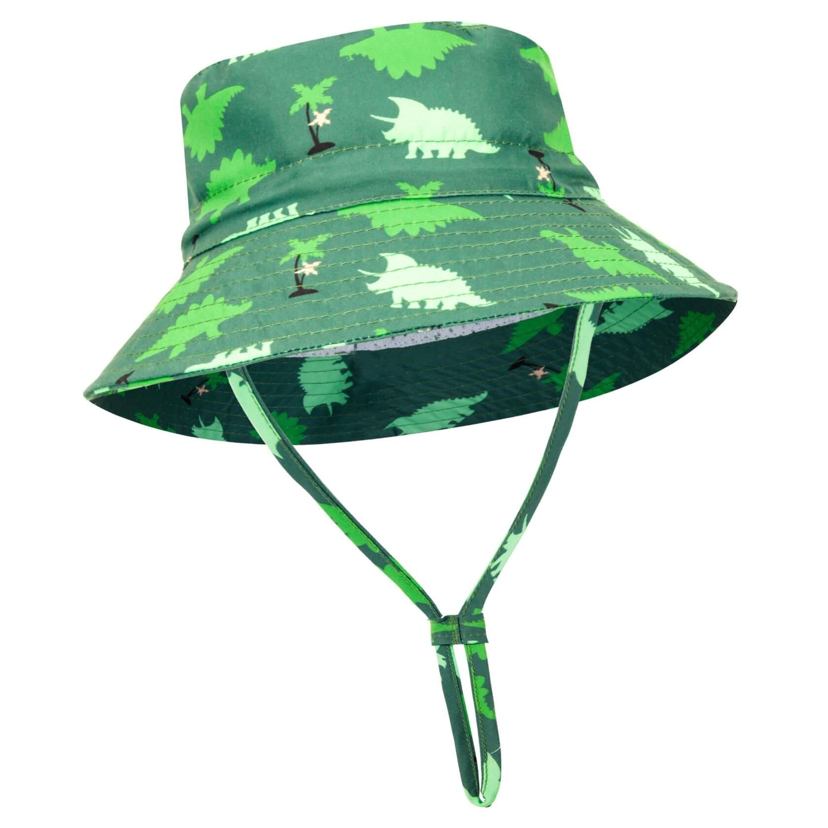 Fynnsure Baby Boy Sun Hat UPF 50+ Adjustable Bucket Hat Green Tree 0-6M