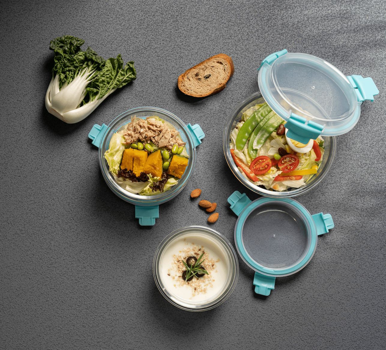 High Top Lid Round Containers