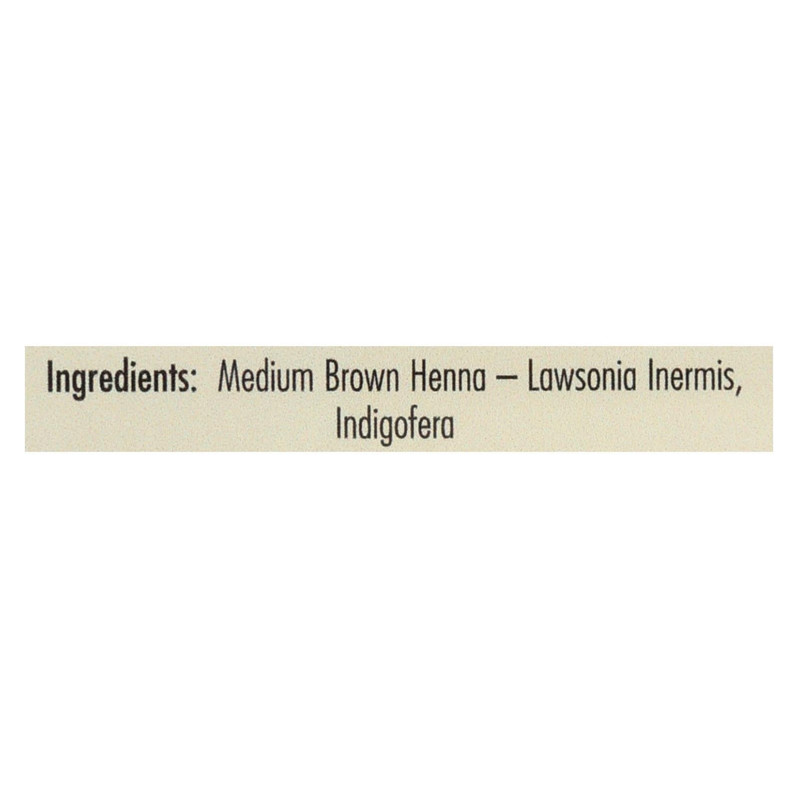 Rainbow Henna Hair Color & Conditioner Medium Brown 4 Oz