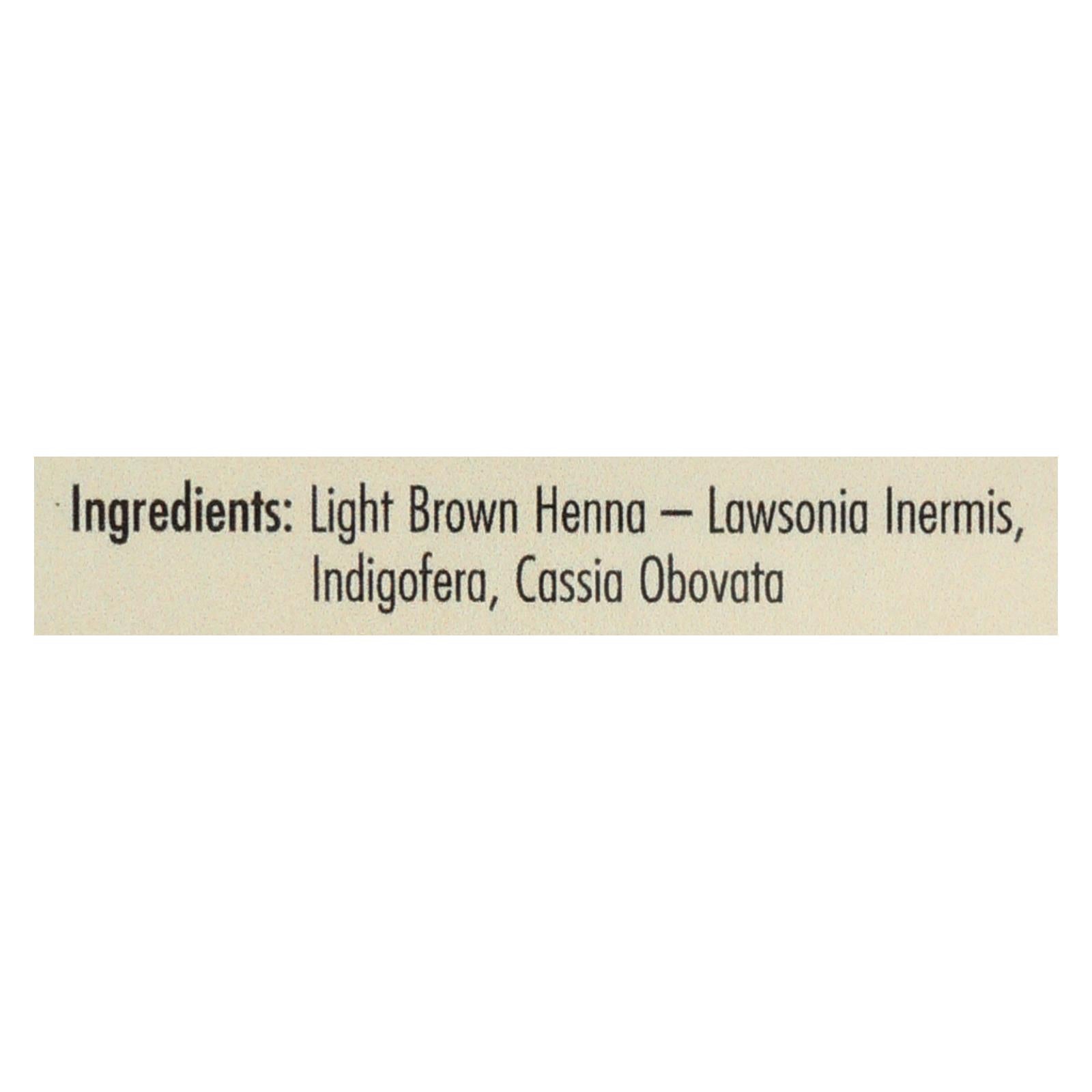 Rainbow Henna Hair Color & Conditioner, Light Brown 4 Oz