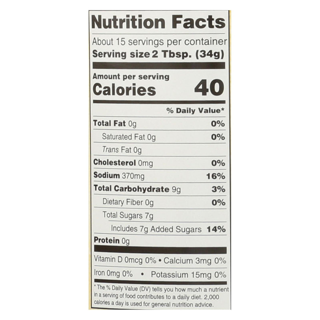 Woodstock Organic BBQ Sauce - Case of 12 - 18 oz.