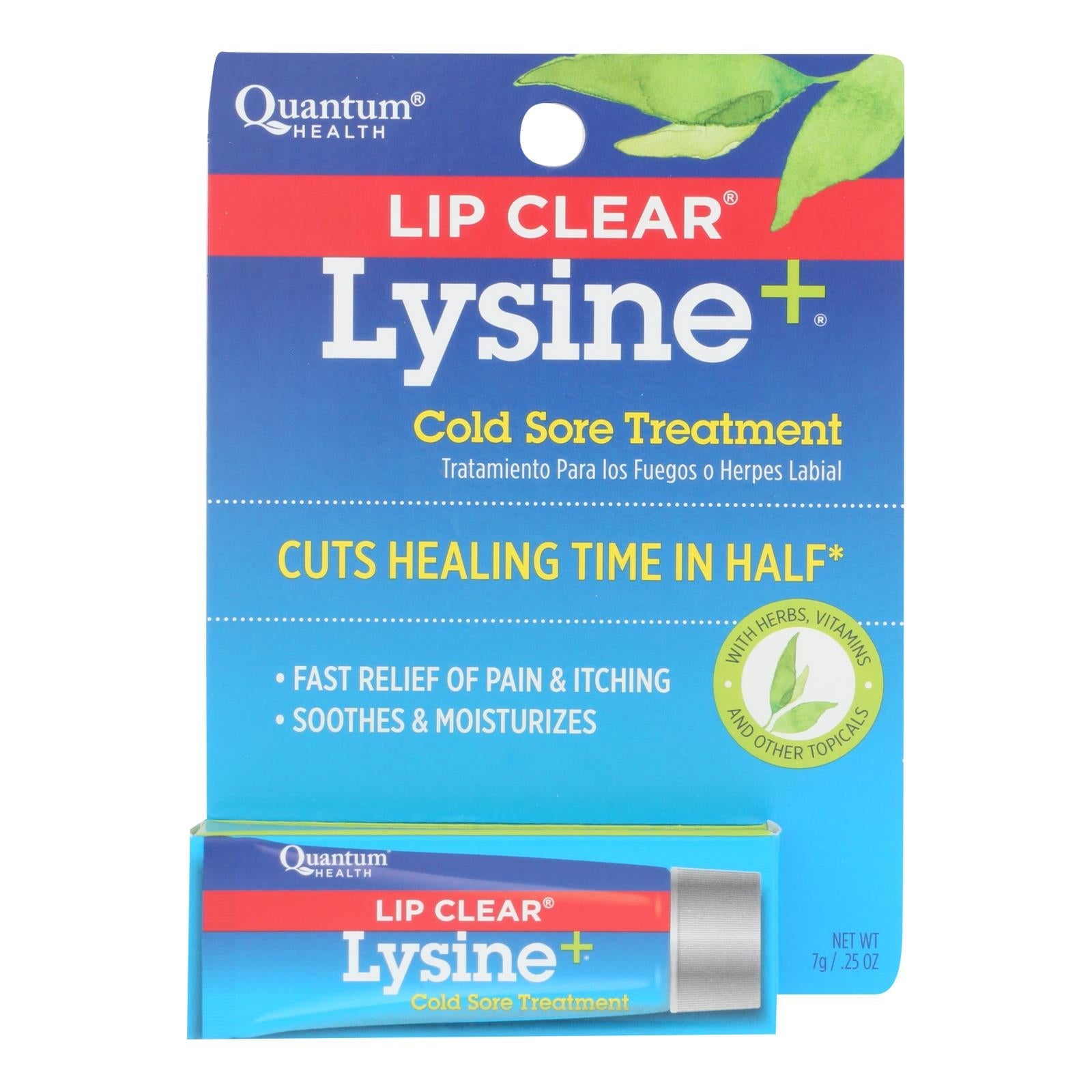 Quantum Lipclear Lysine Cold Sore Natural Ointment 0.25 Oz