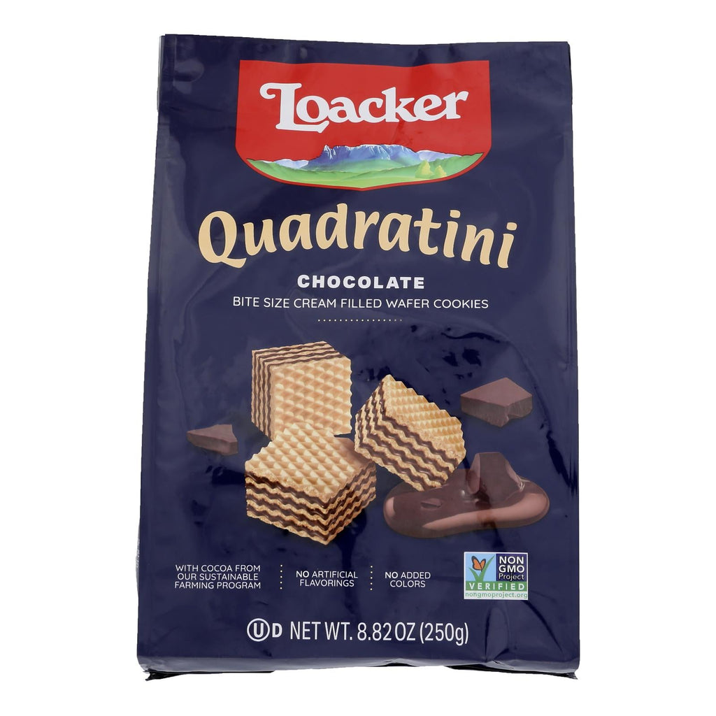 Loacker Quadratini Chocolate Wafer Cookies - 6 Pack, 8.82 Oz
