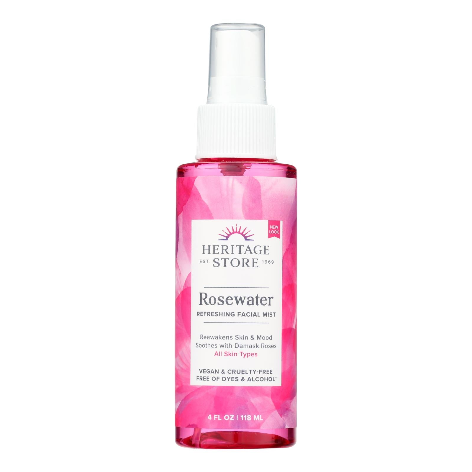 Heritage Products Rose Petals Rosewater Spray - 4 Fl Oz