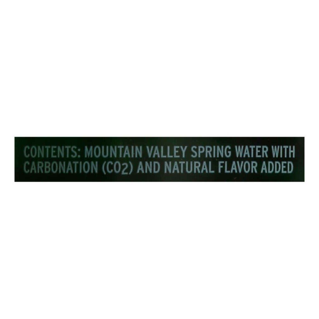 Mountain Valley White Peach Sparkling Water, 12 x 1L Case