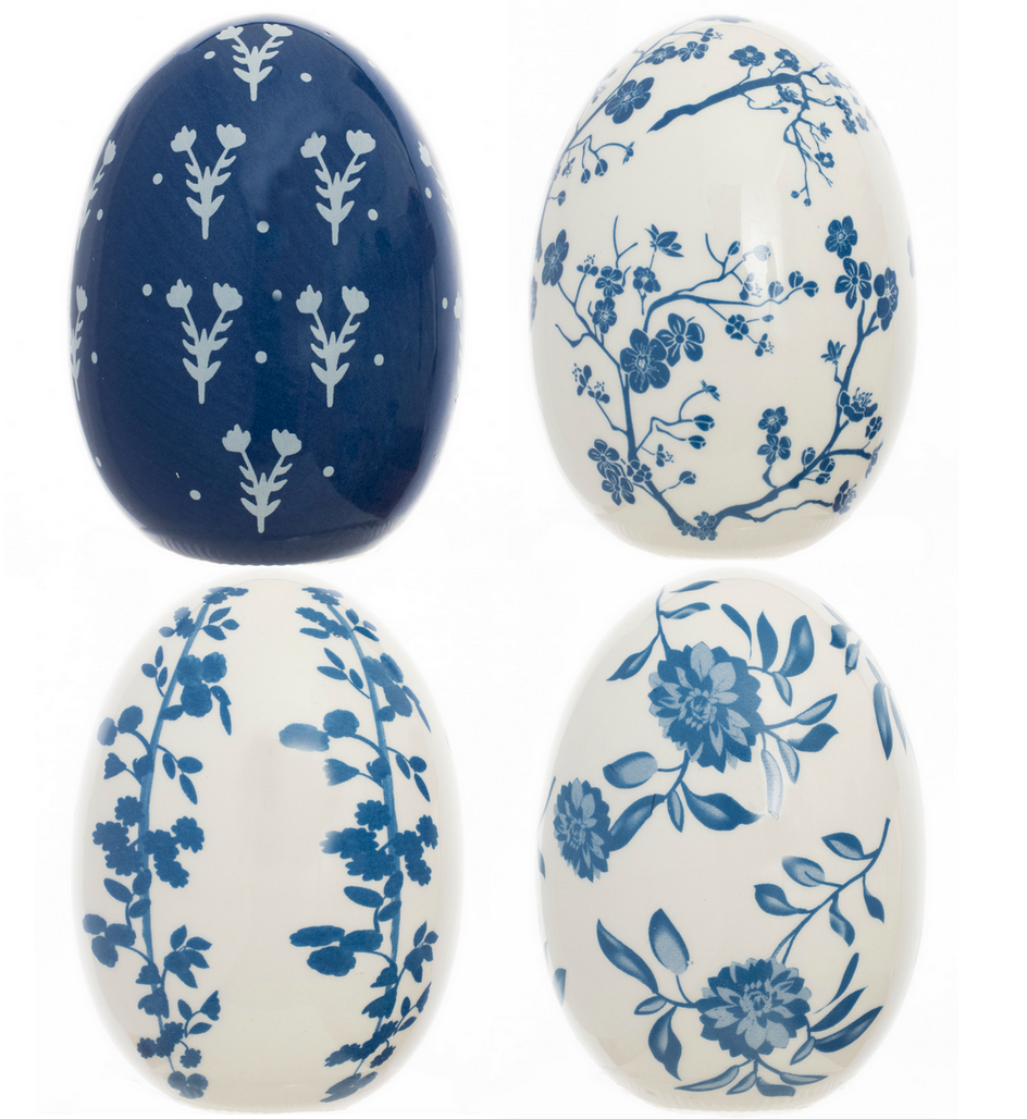 Blue & White Porcelain Eggs
