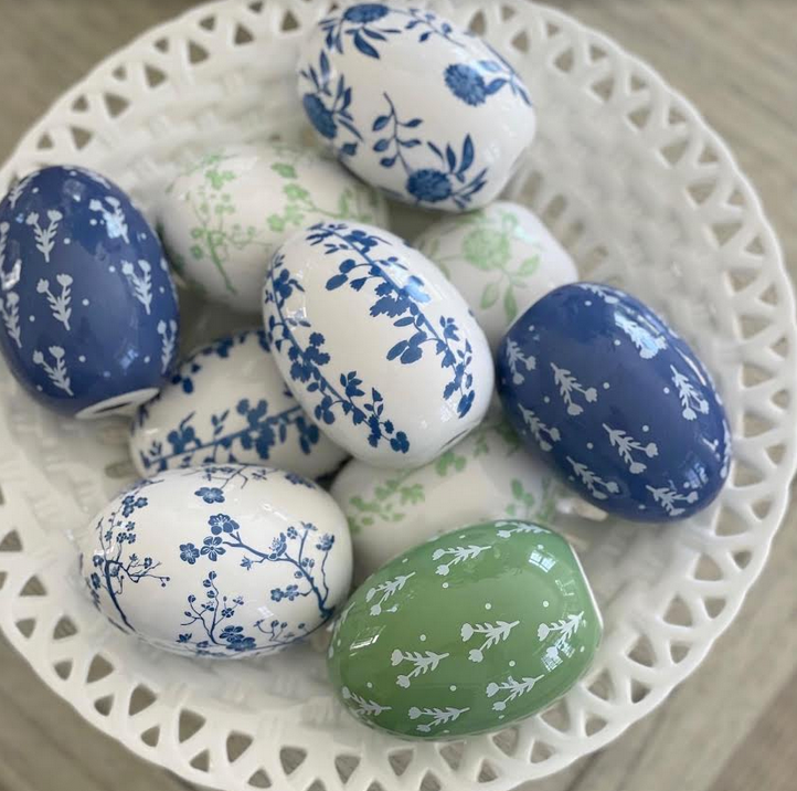 Blue & White Porcelain Eggs