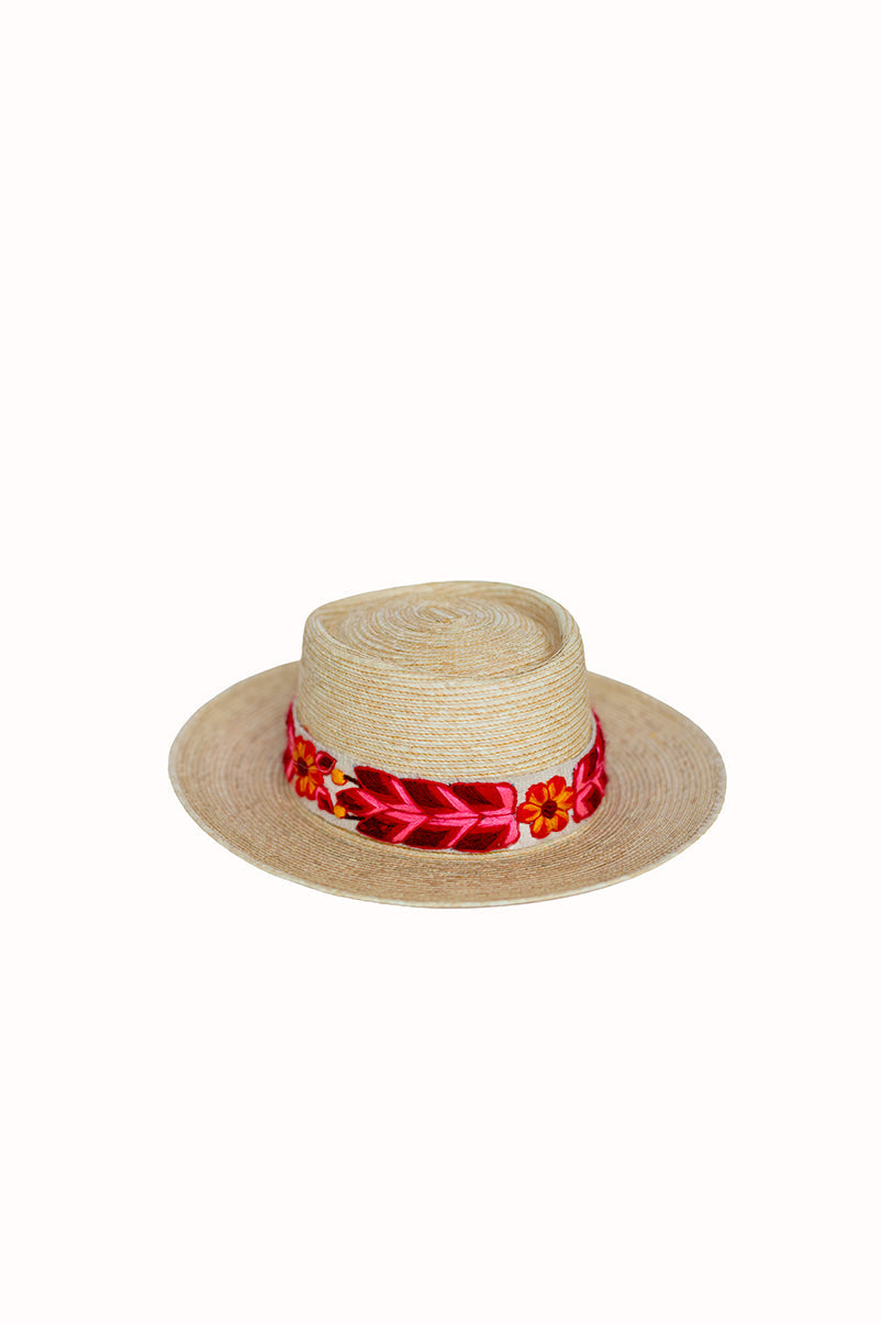 Bucket Palm Leaf Straw Hat