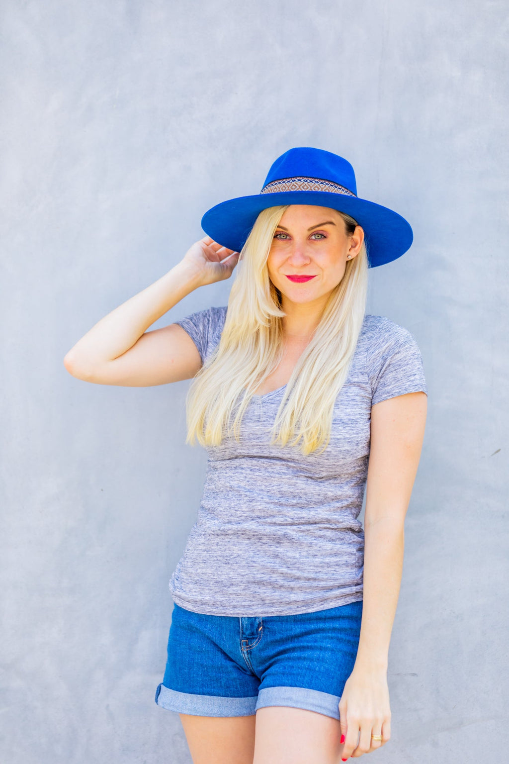 Electric Blue Western Hat