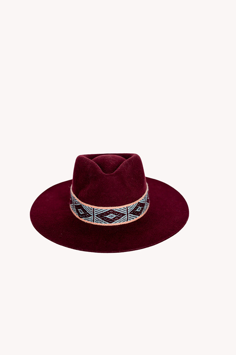 Maroon Western Hat