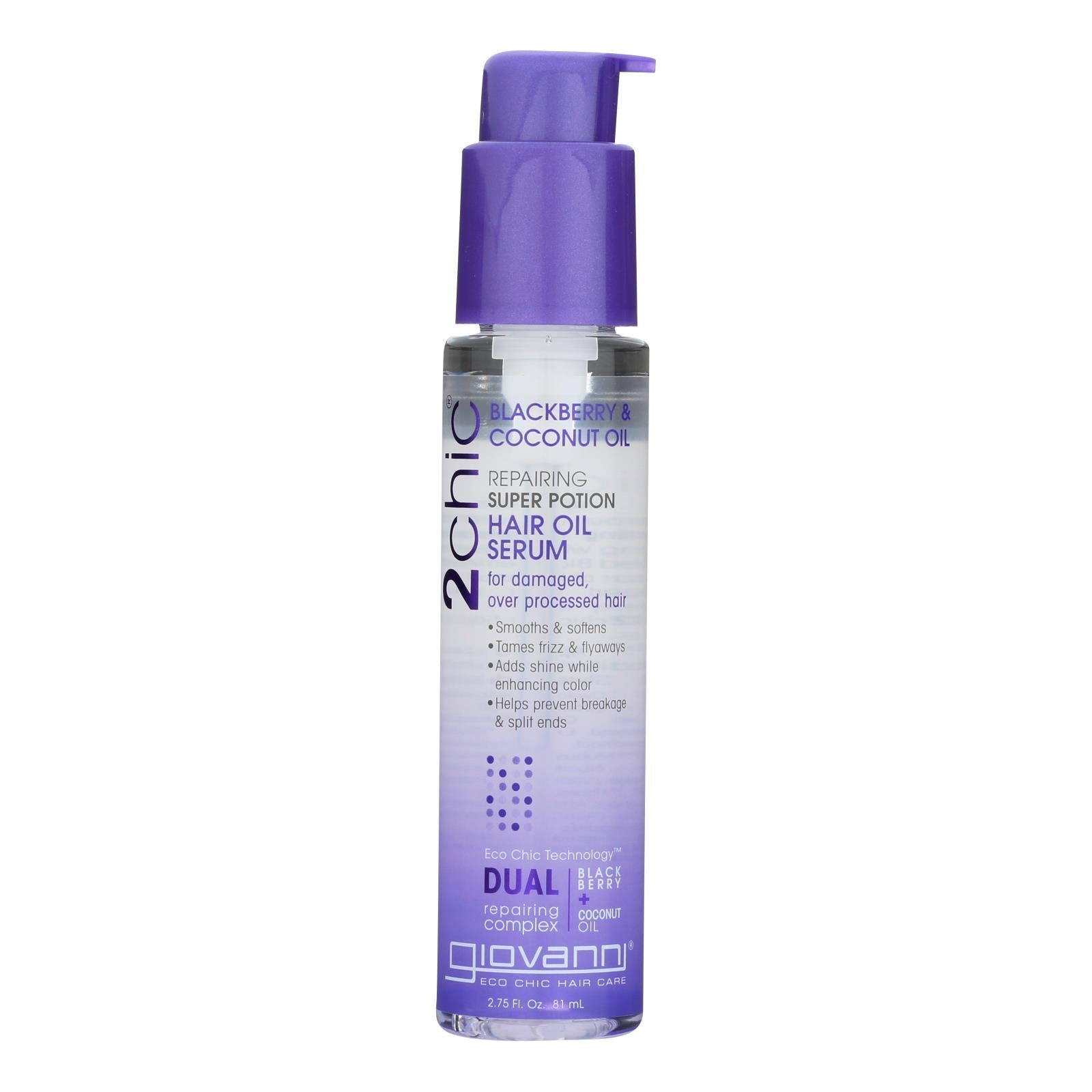 Giovanni 2chic Repairing Hair Oil Serum, Blackberry Coconut