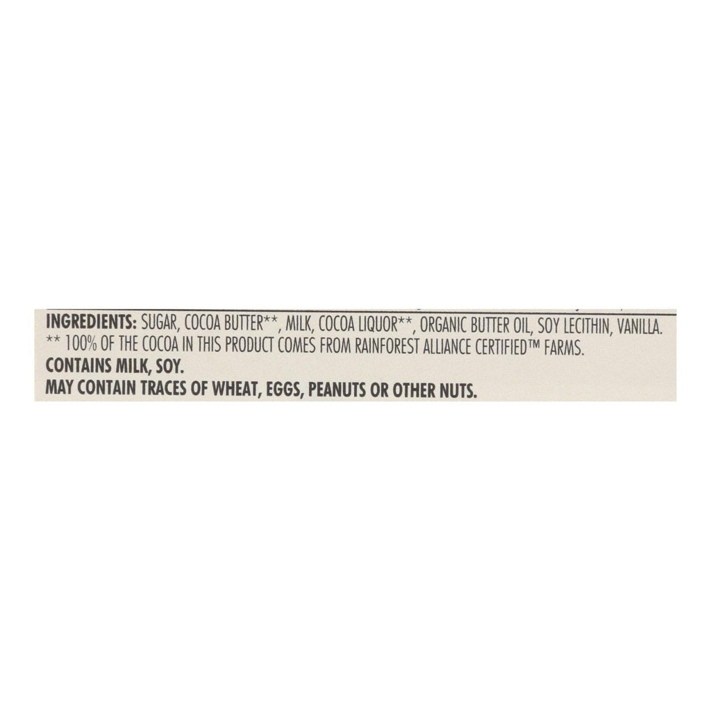 Chocolove Xoxox Milk Chocolate Bars, 3.2 oz, Case of 12