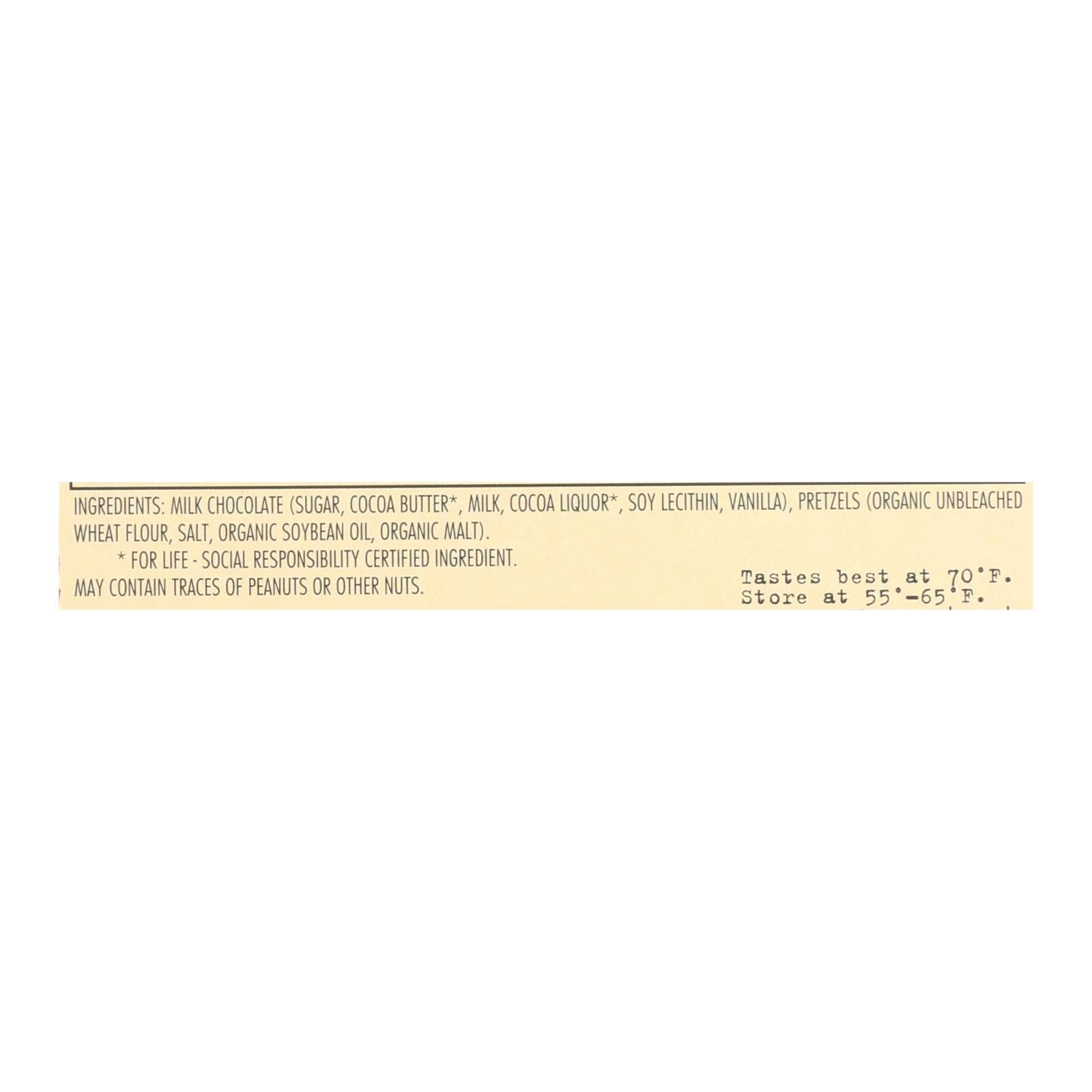 Chocolove Milk Chocolate Pretzel Bars, 2.9 oz, Pack of 12