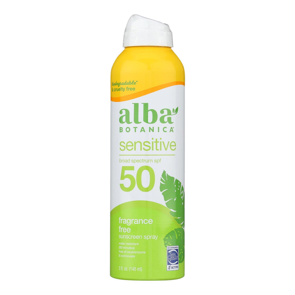 Alba Botanica SPF 50 Sensitive Sunscreen Spray, 5 fl oz