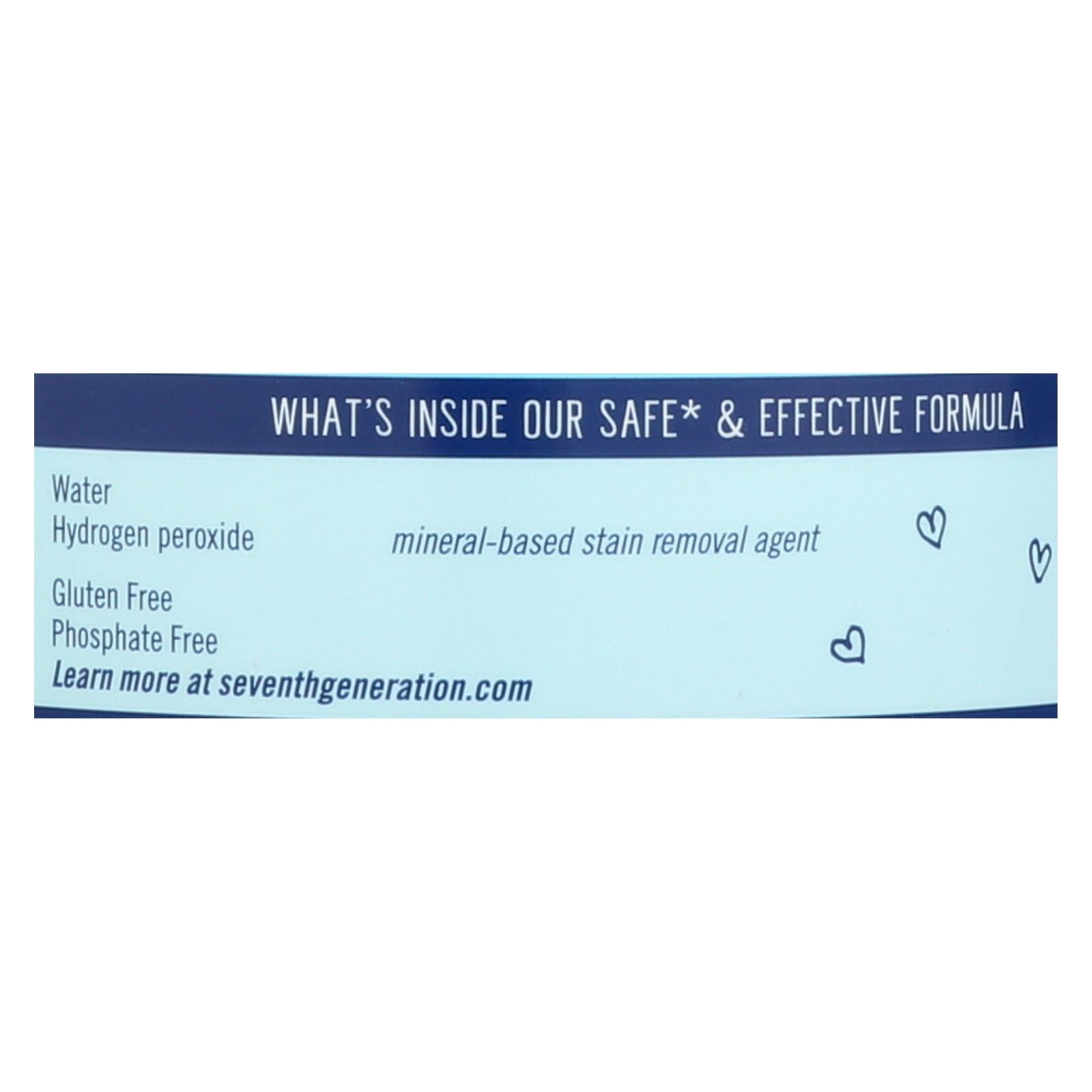 Seventh Gen Chlorine-Free Bleach, Free & Clear, 6-Pack