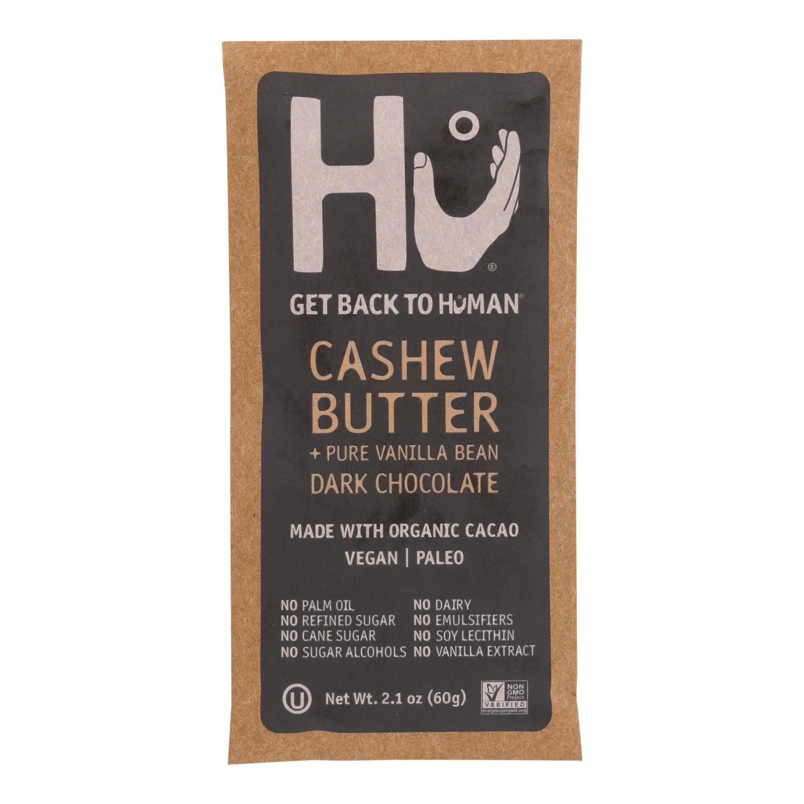 Hu Dark Chocolate Cashew Vanilla Bars - 12 Pack