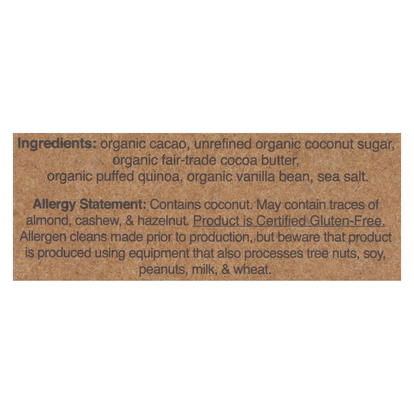 Hu - Dark Chocolate Bar Vanilla Crunch - Case of 12-2.1 OZ