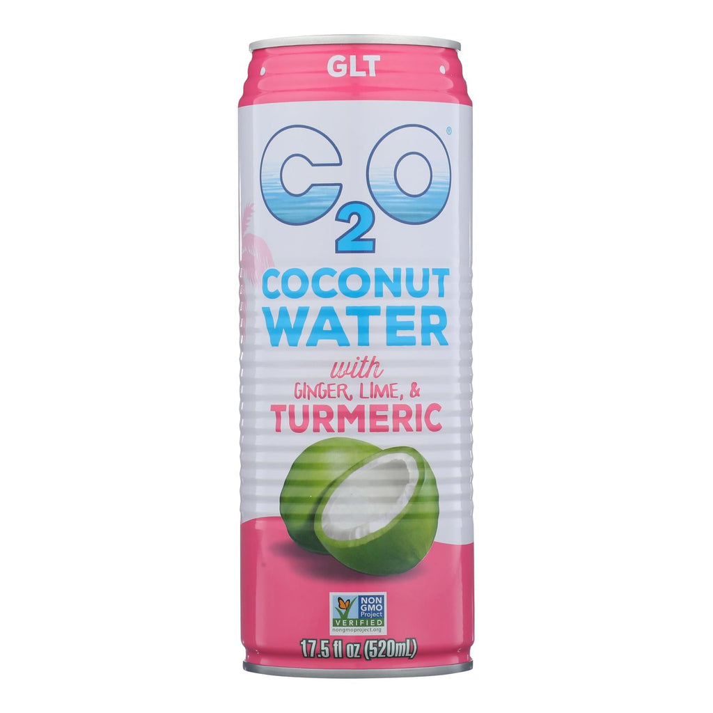 C2o Ginger Lime Turmeric Coconut Water, 17.5oz (12-Pack)