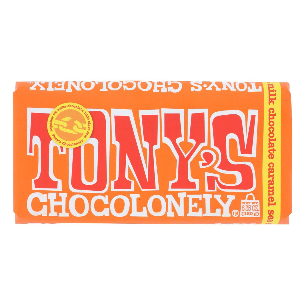 Tony's Chocolonely Milk Caramel Chocolate Bars, 15-Pack