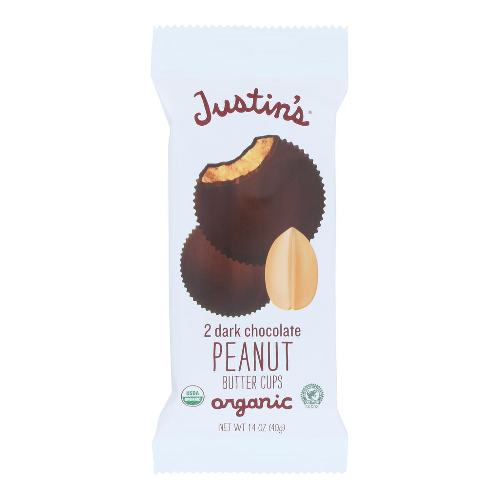 Justin's Organic Dark Chocolate Peanut Butter Cups, 12ct