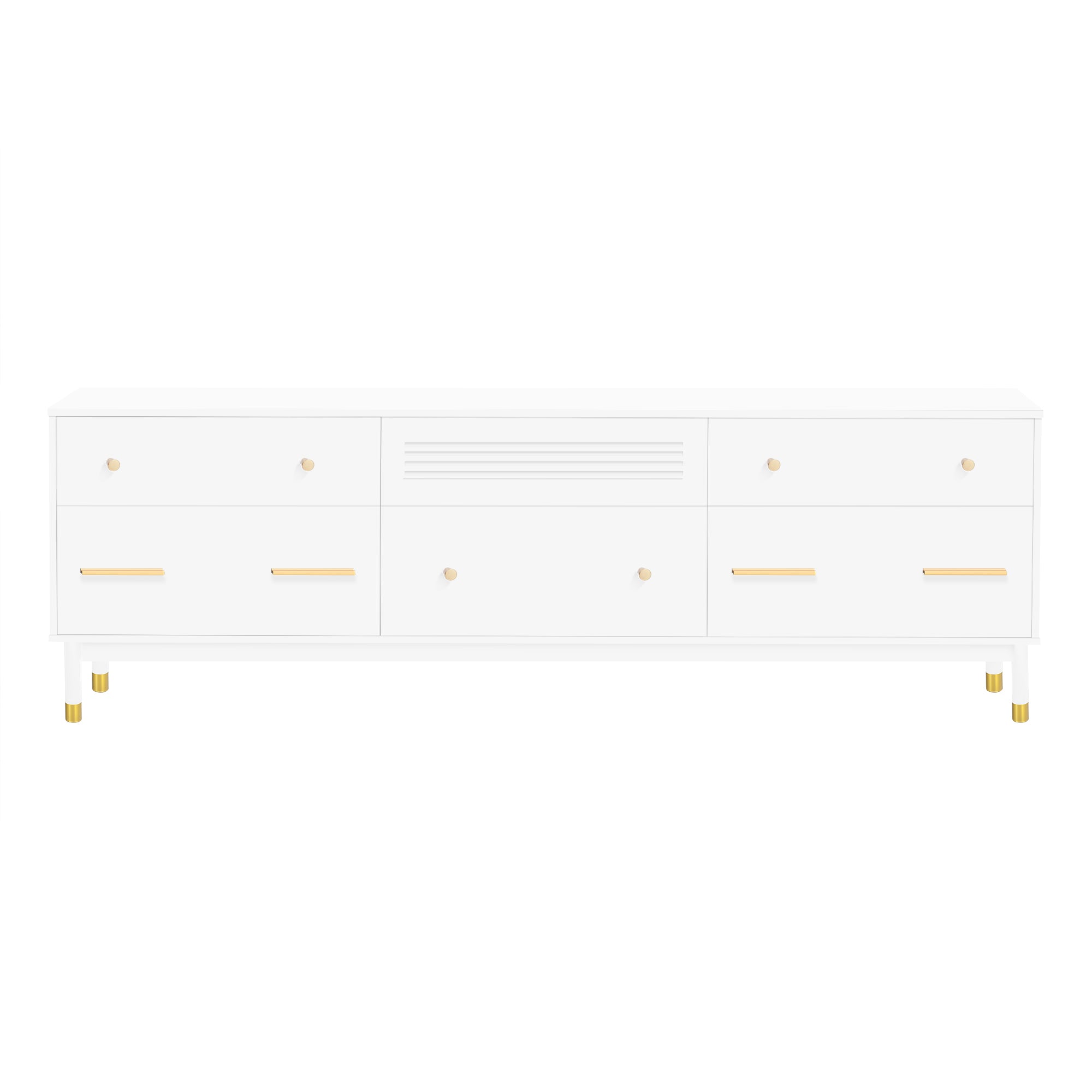 U-Can TV Stand for 75+ Inch TV Entertainment Center TV Media Console Table Modern TV Stand
