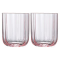 Flower Lowball Glassware, Pink, Set of 2