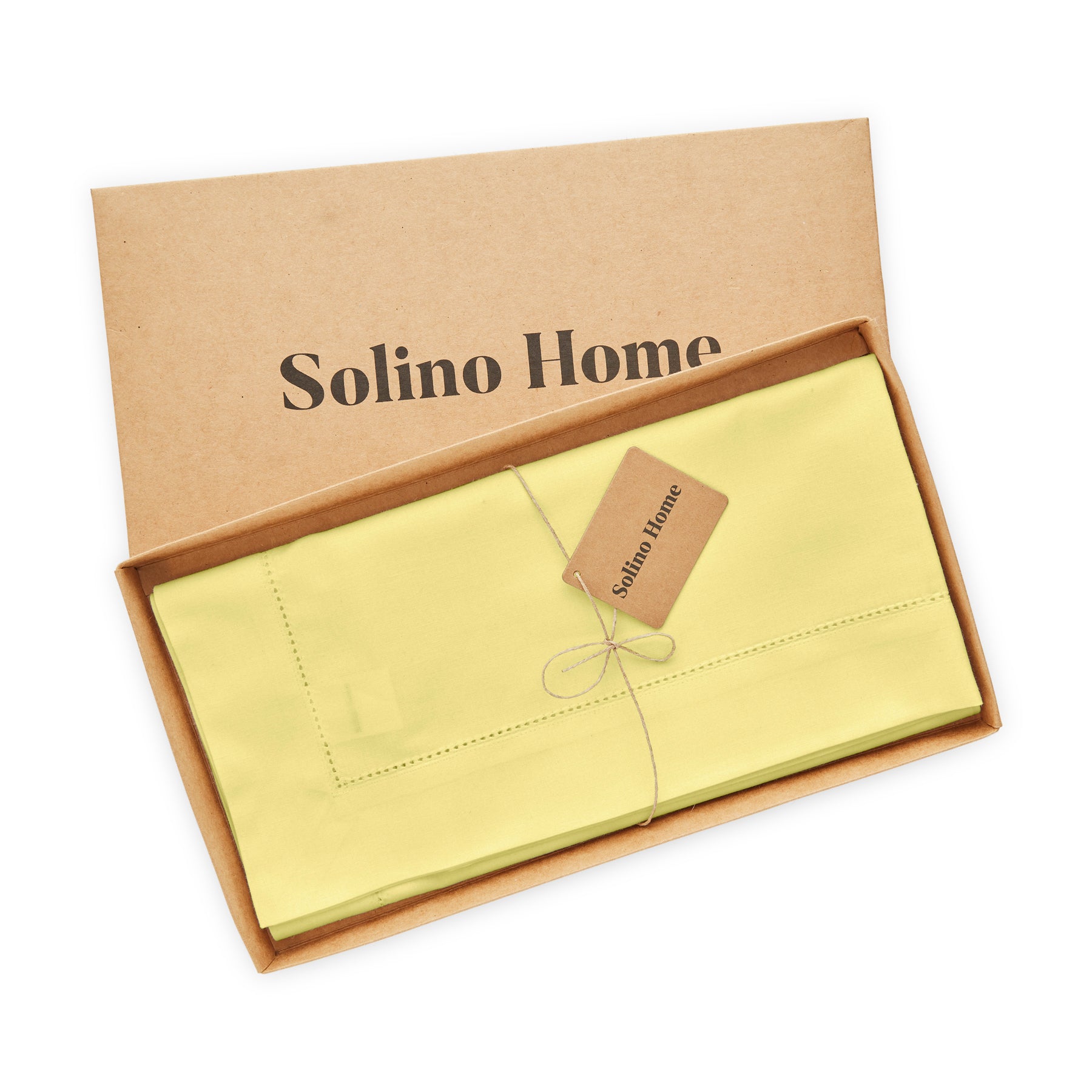 Cotton Linen Hemstitch Table Throw