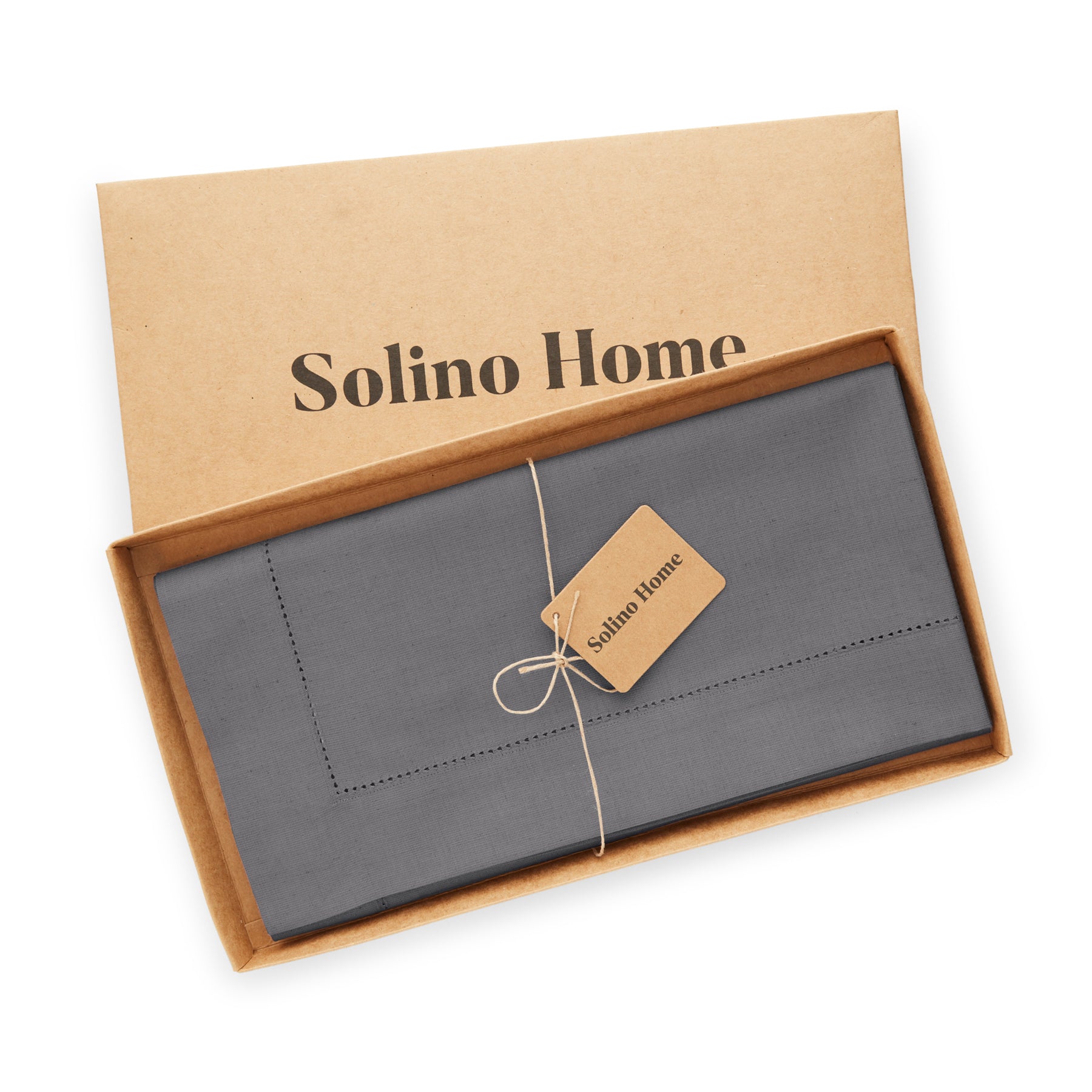 Cotton Linen Hemstitch Table Throw